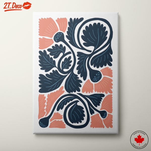 Floral Abstract Design Featuring Whimsical Shapes