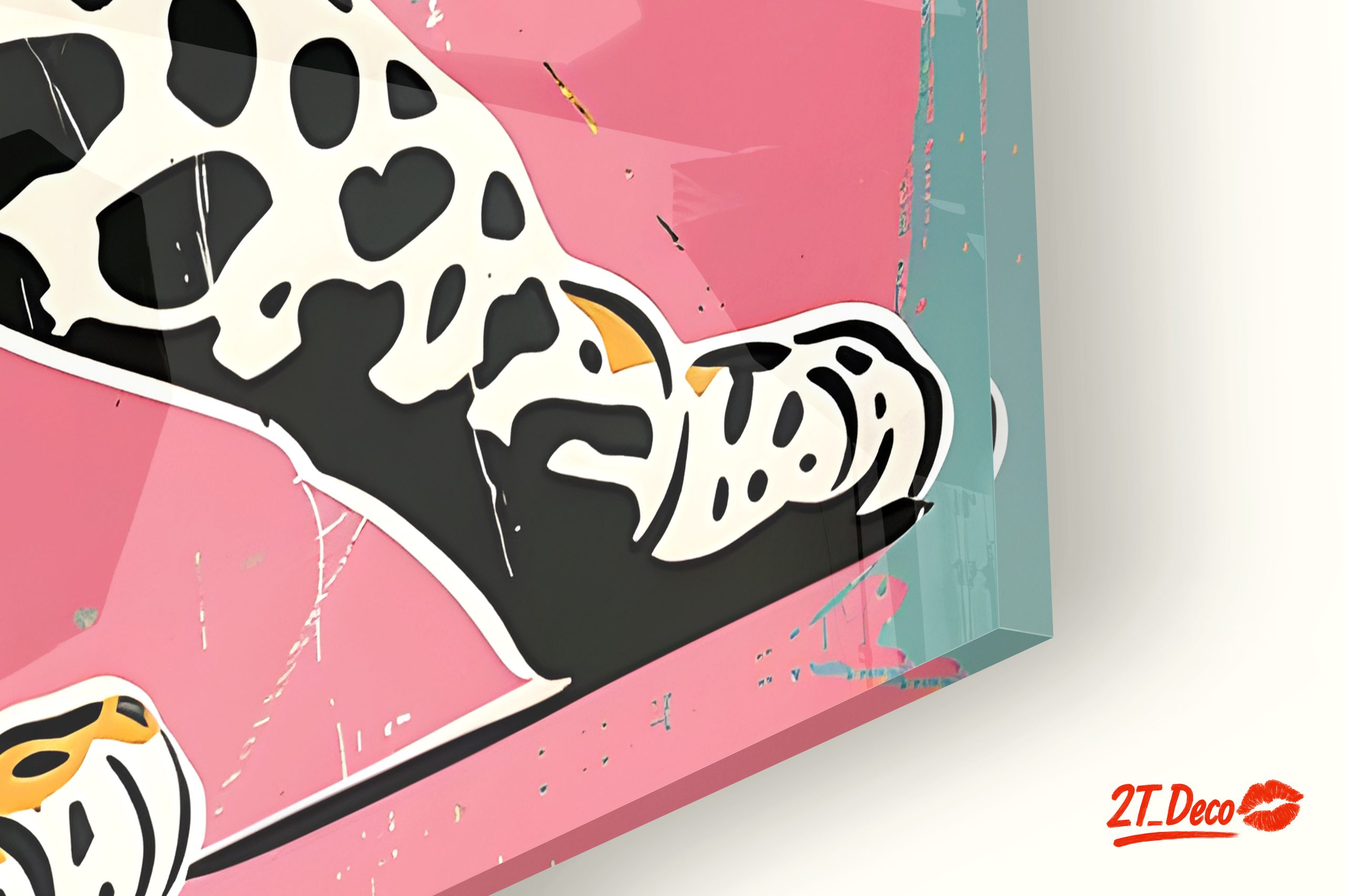 Artistic Leopard Illustration on Pink Background - Image 9