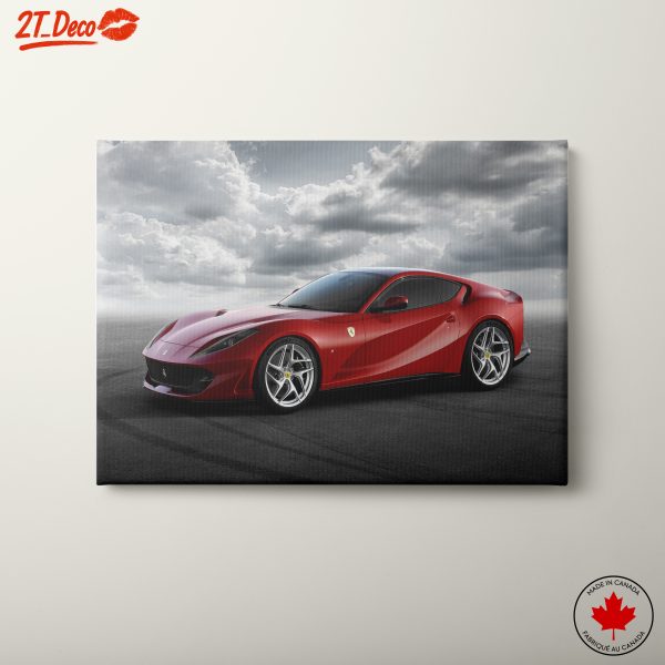 Sleek Red Classic Car in Stunning Detail