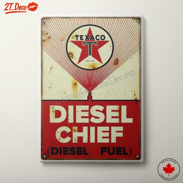Vintage Texaco Diesel Chief Sign