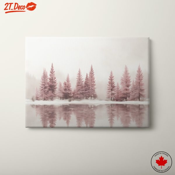 Tranquil Nature Scene with Pink Trees