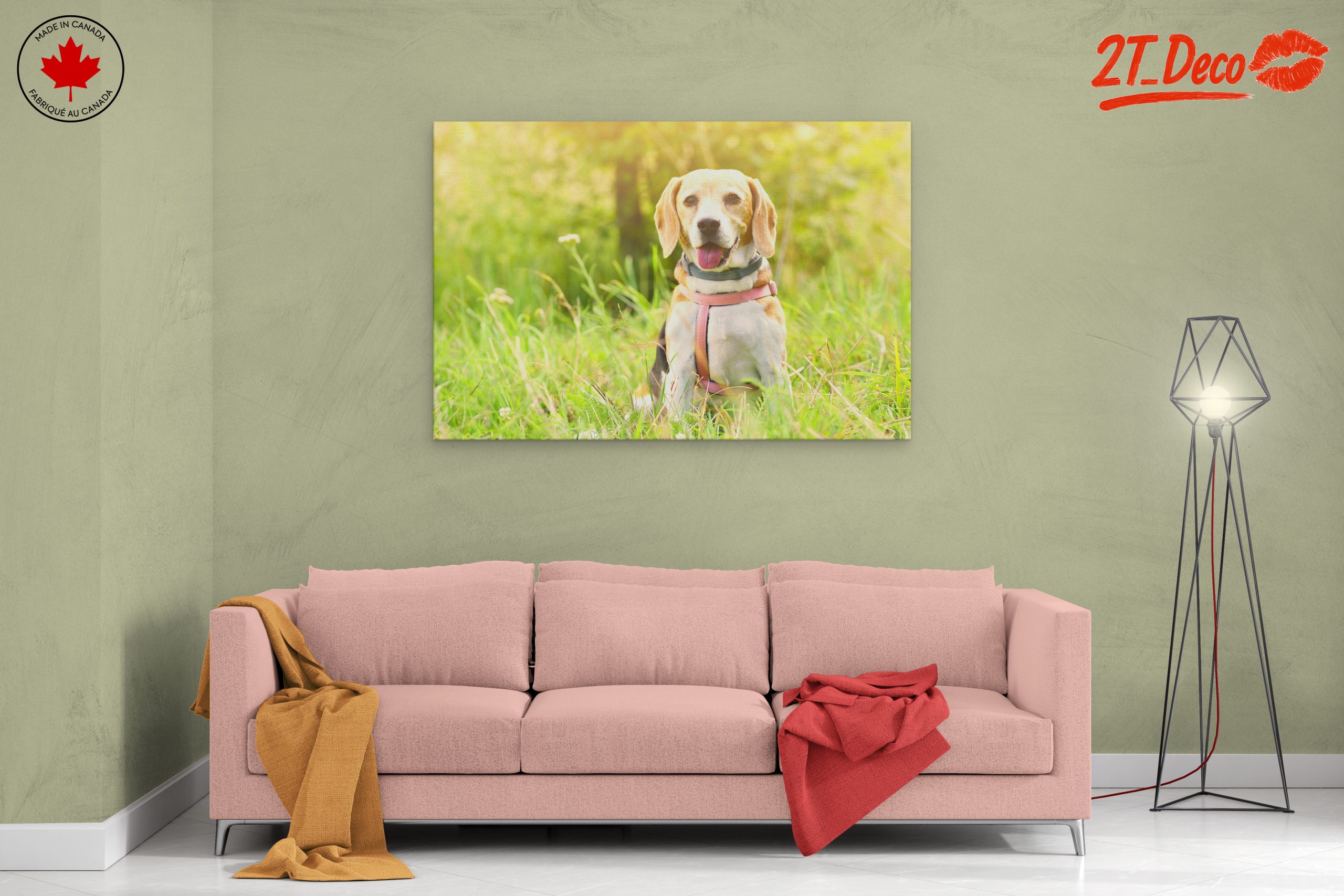 Cute Beagle Dog in Sunny Grass - Image 2