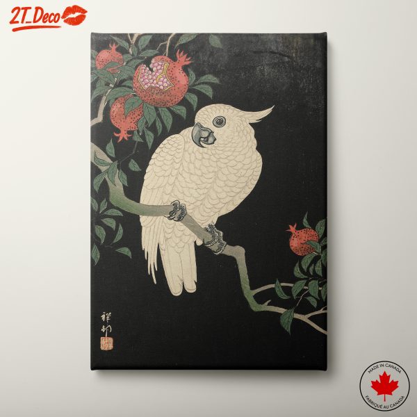 Elegant Bird Among Pomegranate Branches