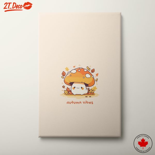 Cute Mushroom Character with Autumn Vibes