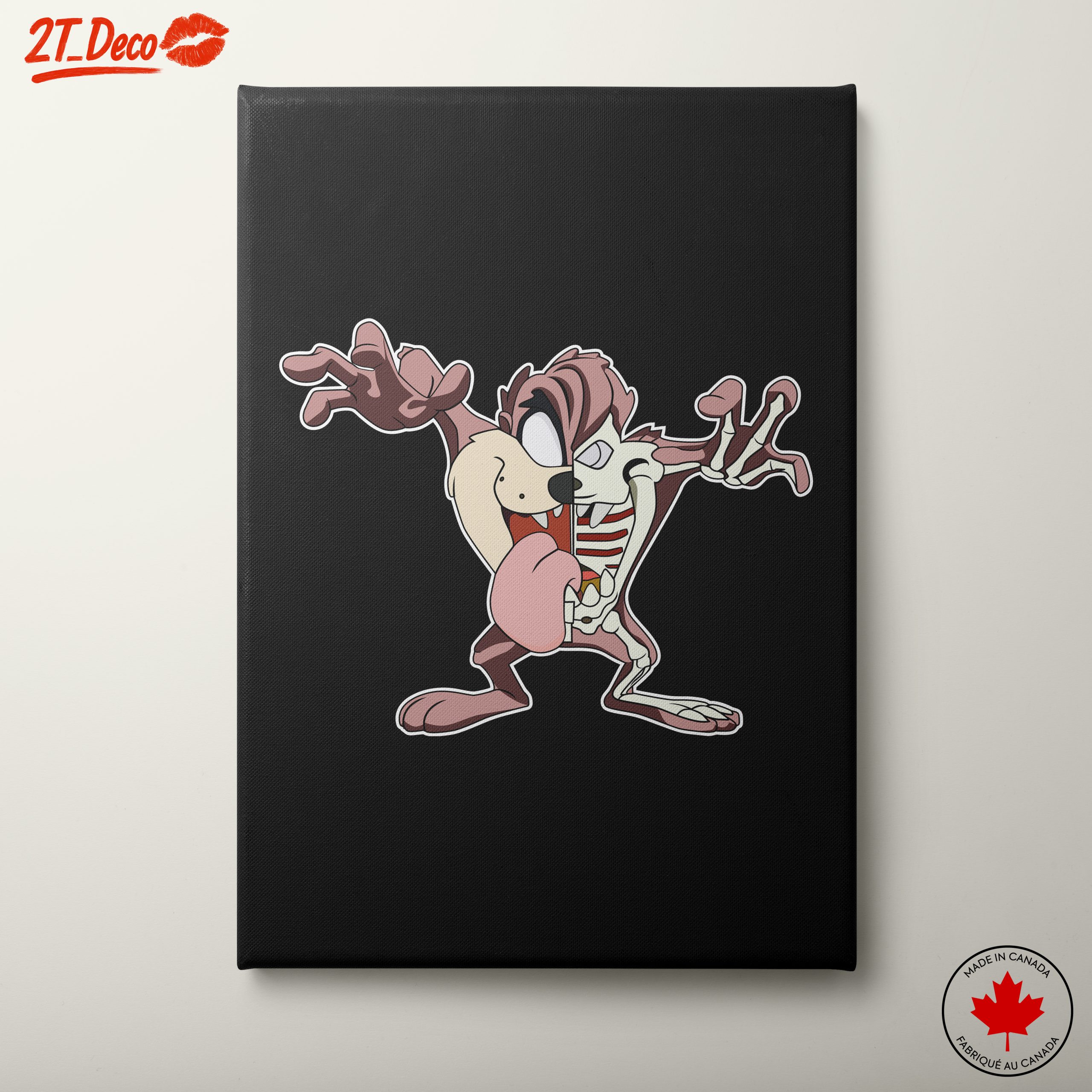 Cartoon Character with Skeleton Design