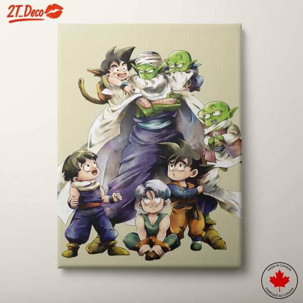 Dragon Ball Characters in Playful Scene