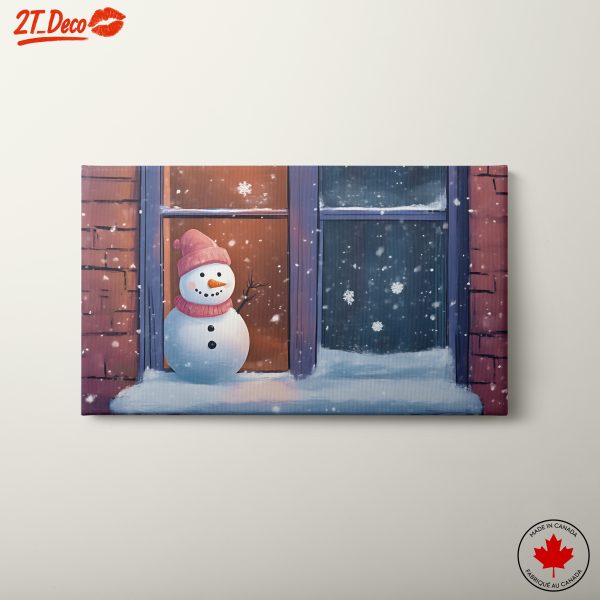 Whimsical Snowman By The Window