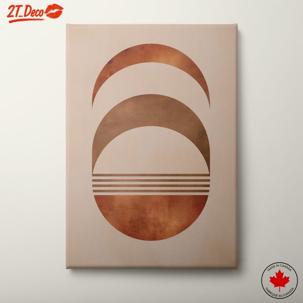 Geometric Abstract Artwork with Warm Tones