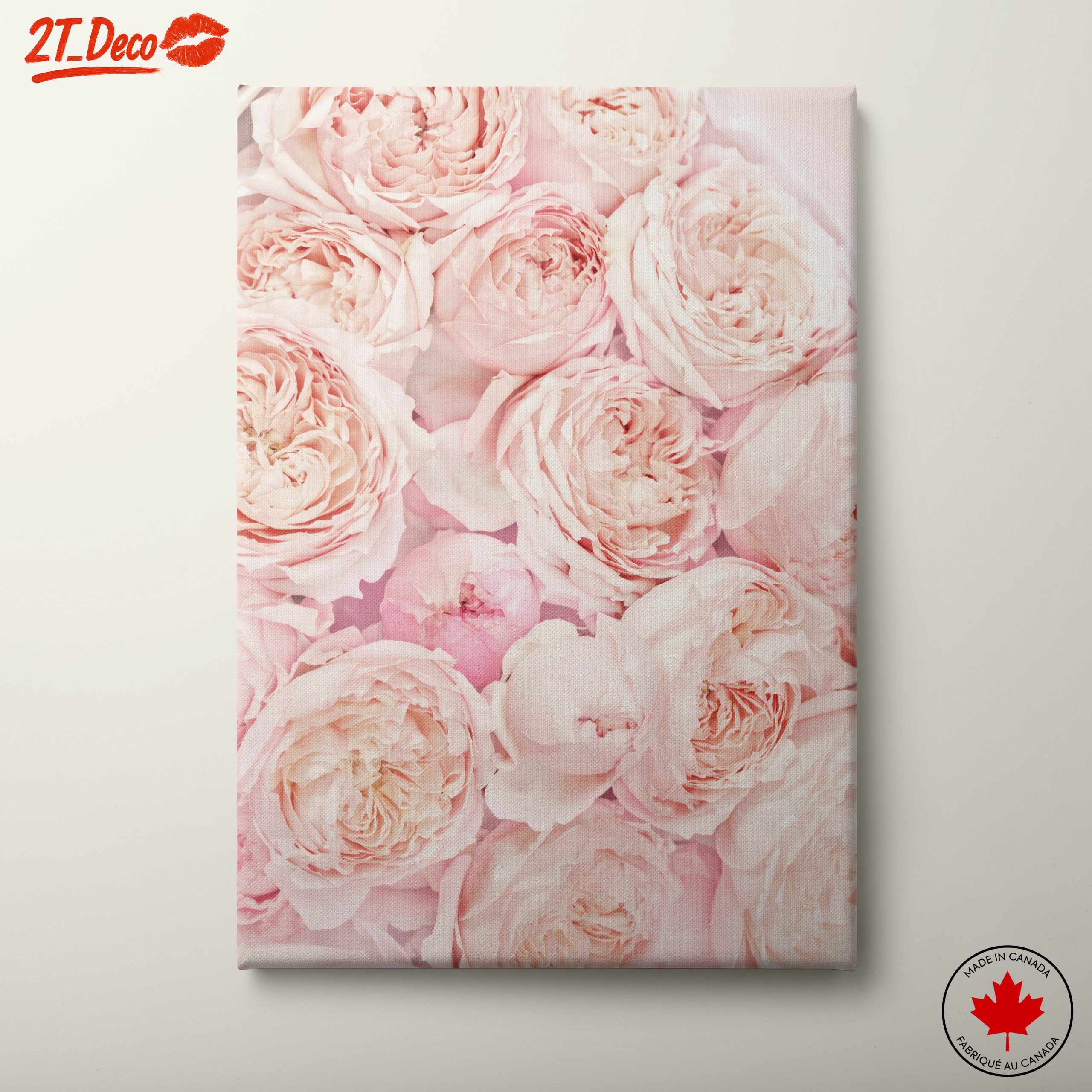 Beautiful Pink Roses Close-Up Art