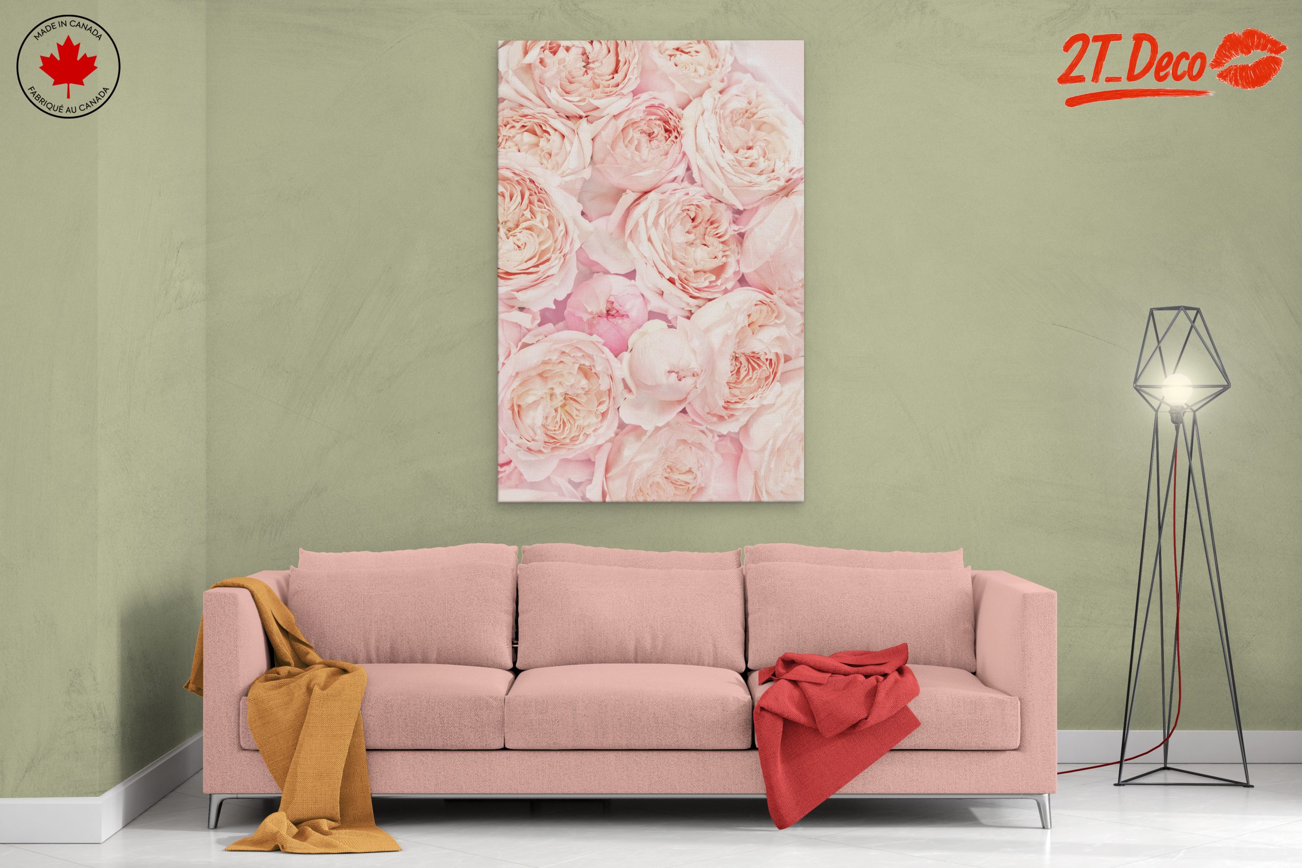 Beautiful Pink Roses Close-Up Art - Image 2