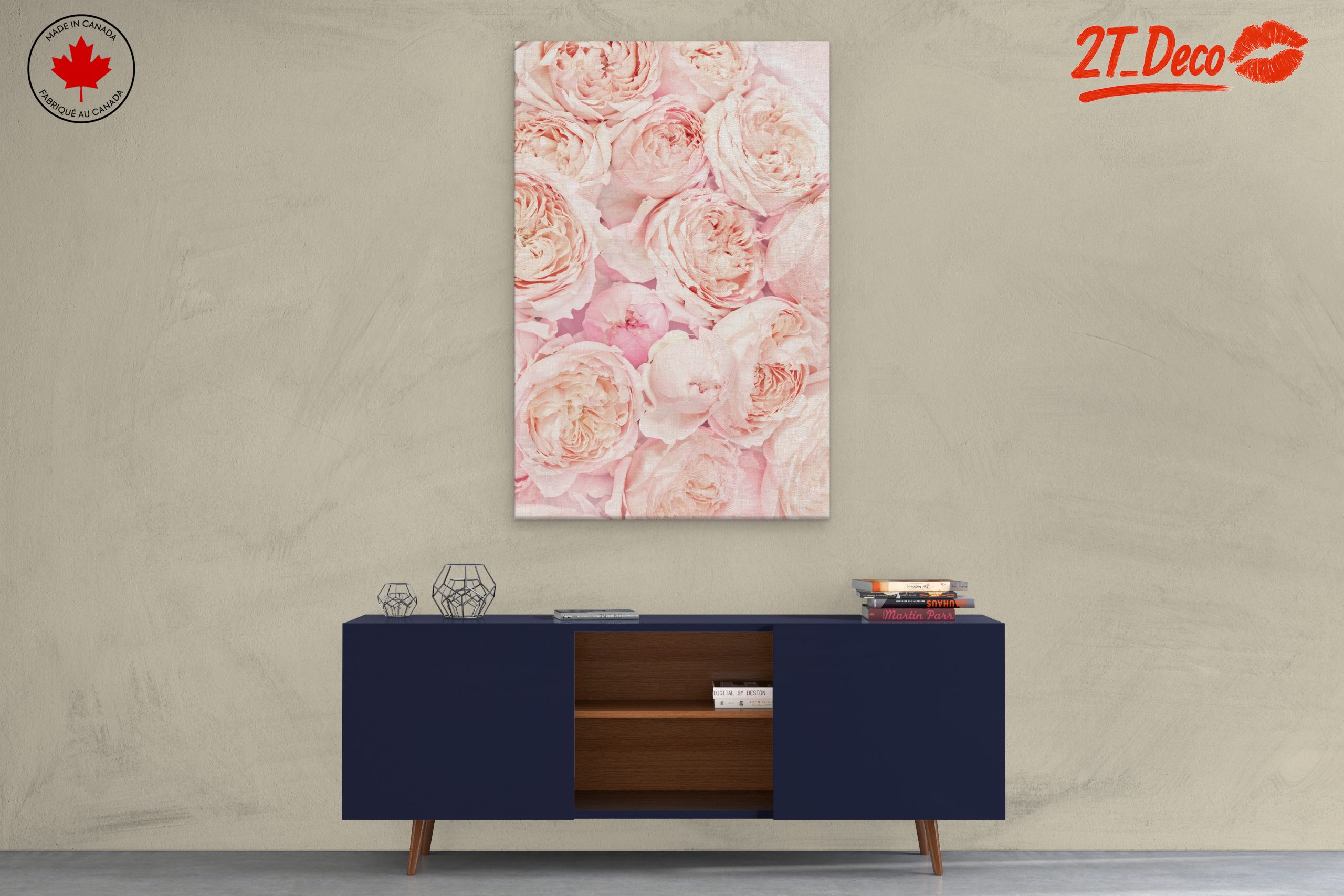 Beautiful Pink Roses Close-Up Art - Image 3
