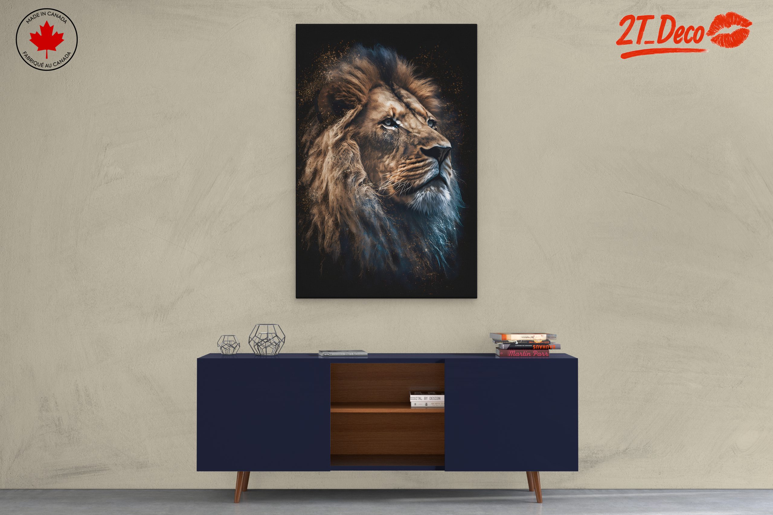 Majestic Lion Portrait Wall Art 11 - Image 3
