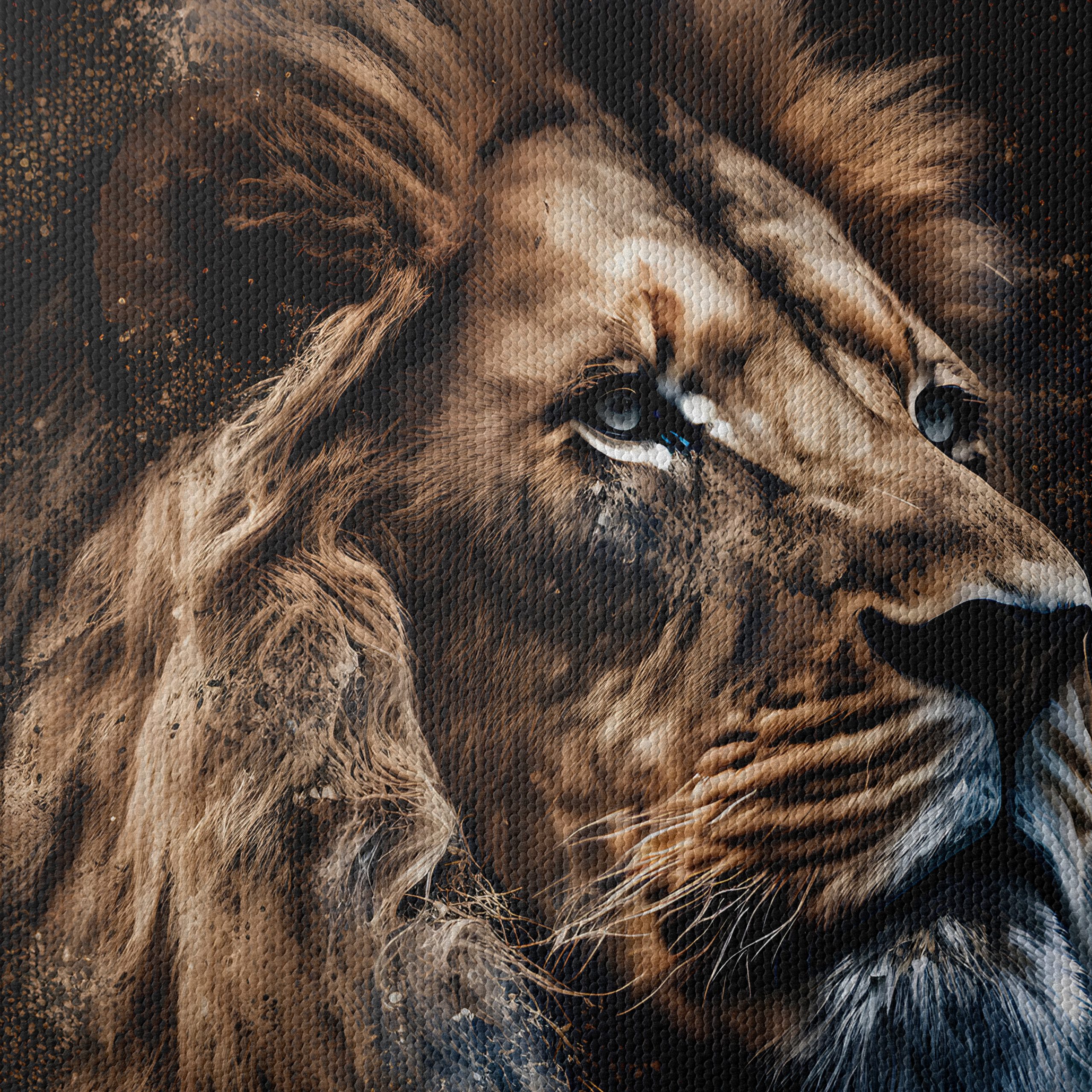 Majestic Lion Portrait Wall Art 11 - Image 4