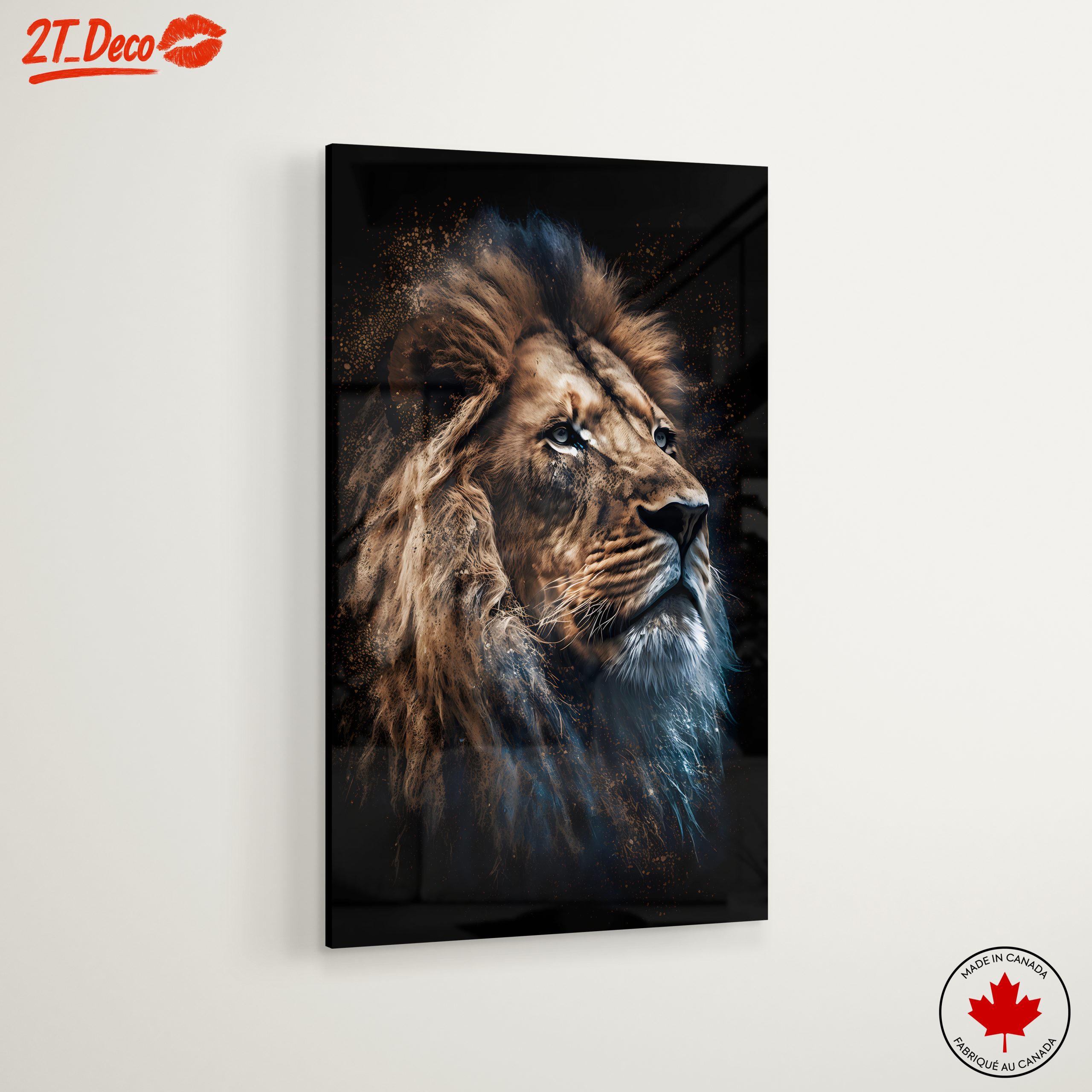 Majestic Lion Portrait Wall Art 11 - Image 6