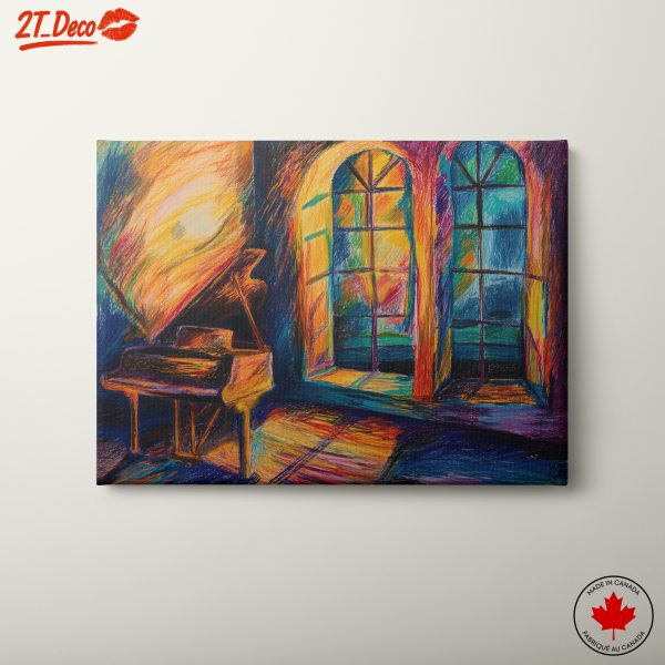 Vibrant Abstract Piano and Window Art