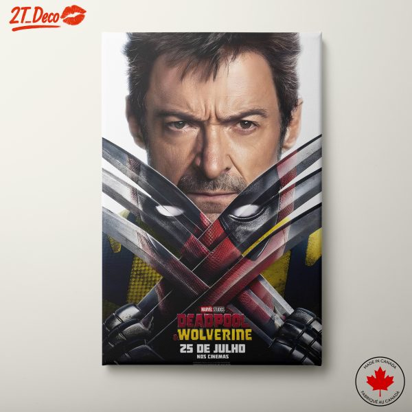 Wolverine and Deadpool Art Against a Bold Background