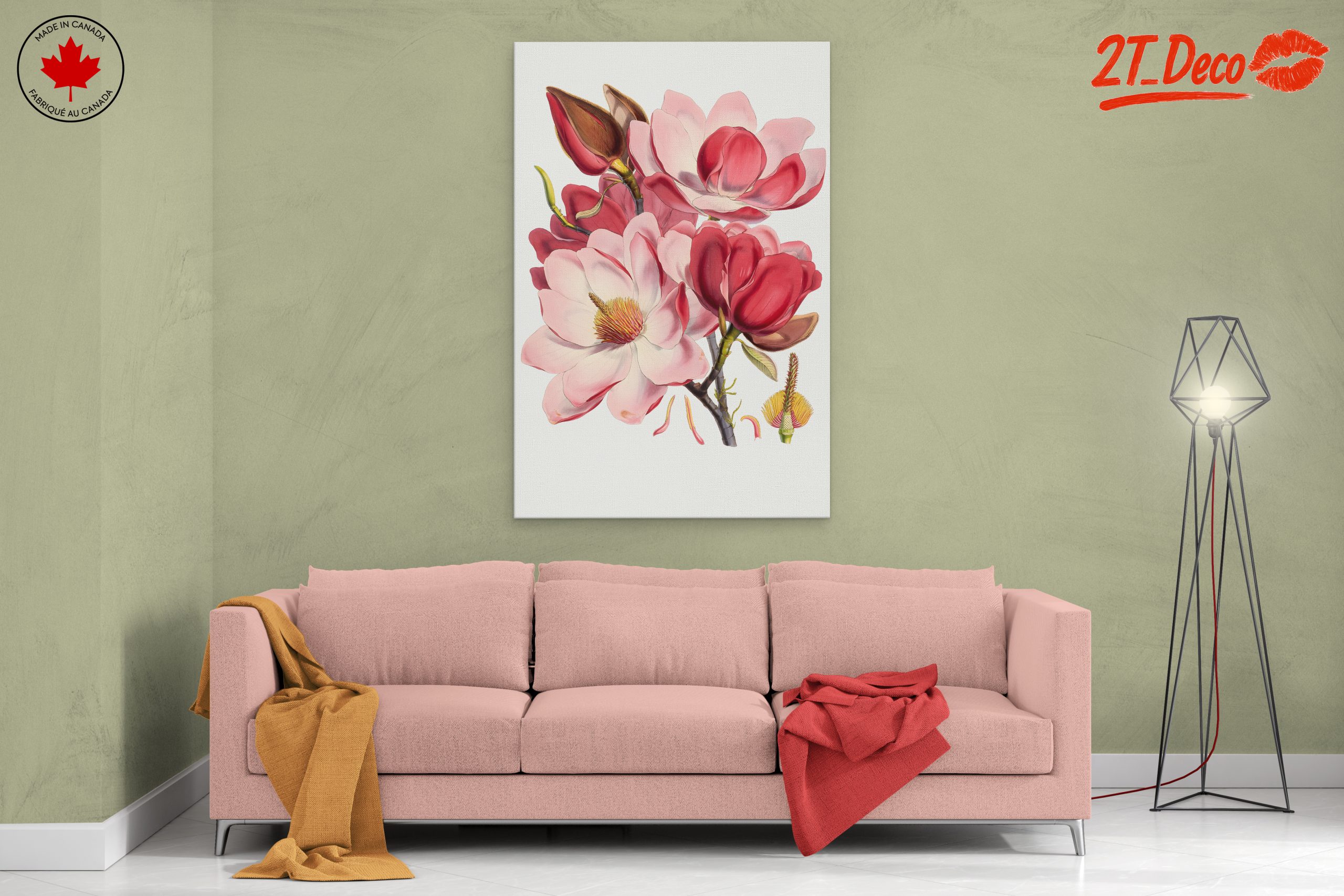 Beautiful Floral Artwork of Magnolias - Image 2