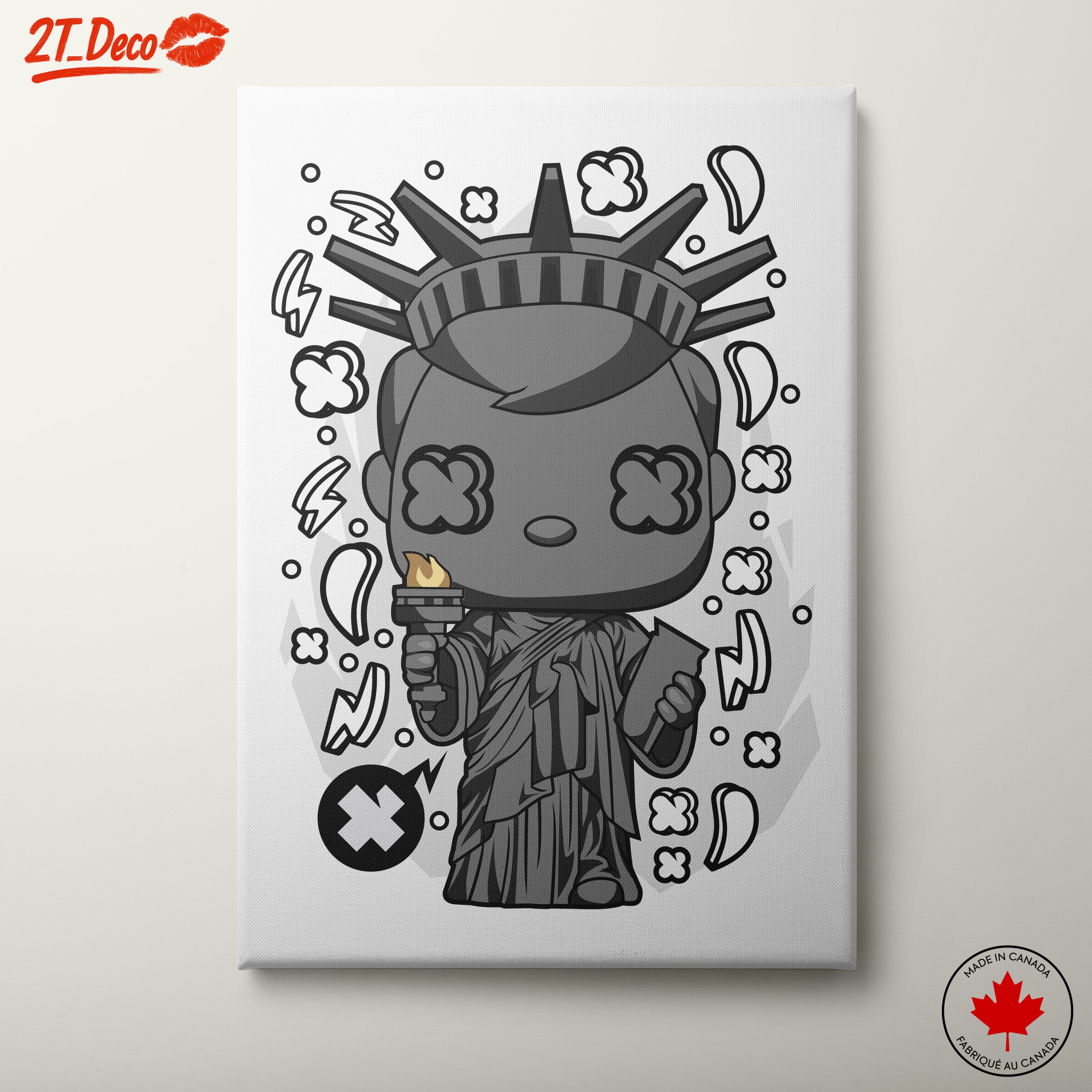 Stylized Animated Statue of Liberty Art