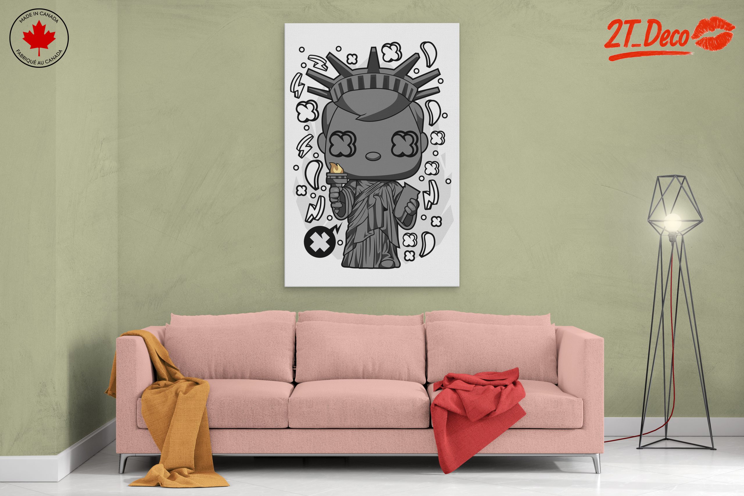 Stylized Animated Statue of Liberty Art - Image 2
