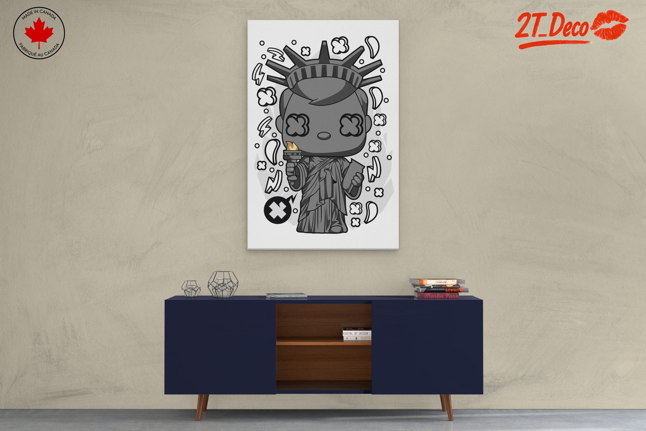 Stylized Animated Statue of Liberty Art - Image 3