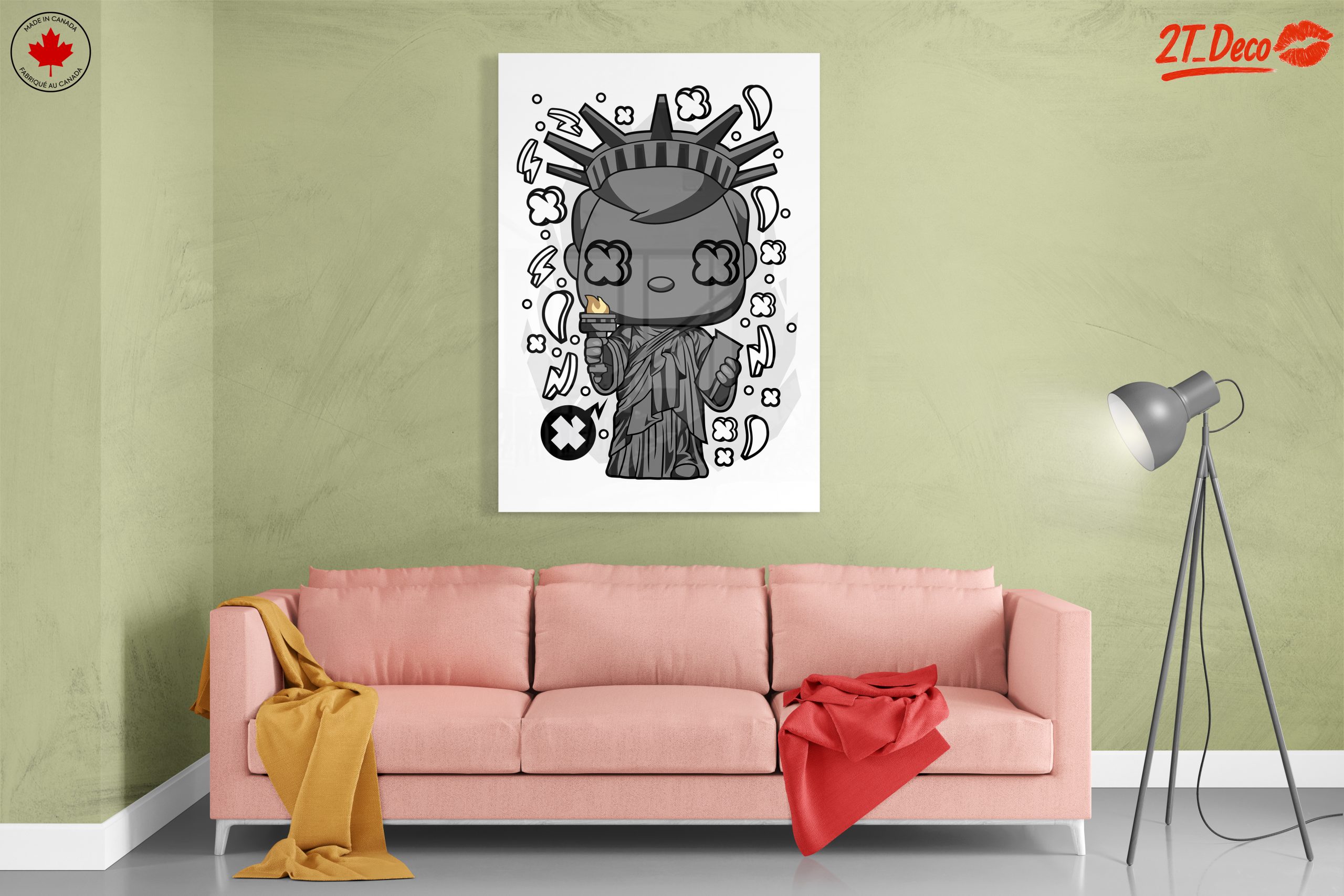 Stylized Animated Statue of Liberty Art - Image 7