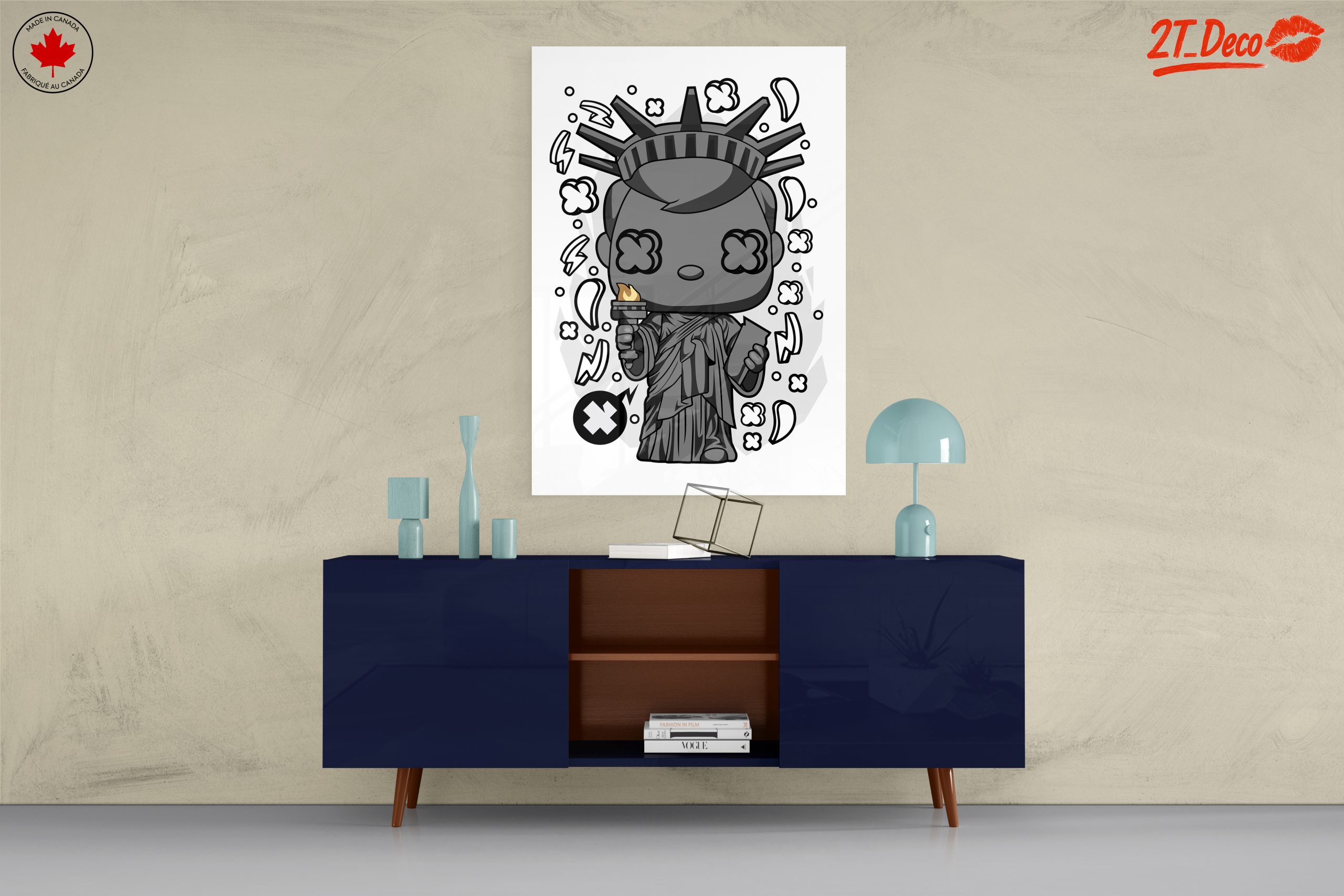 Stylized Animated Statue of Liberty Art - Image 8