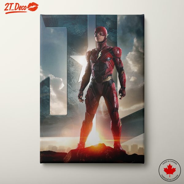 Dynamic Flash Character Art Featuring Superhero