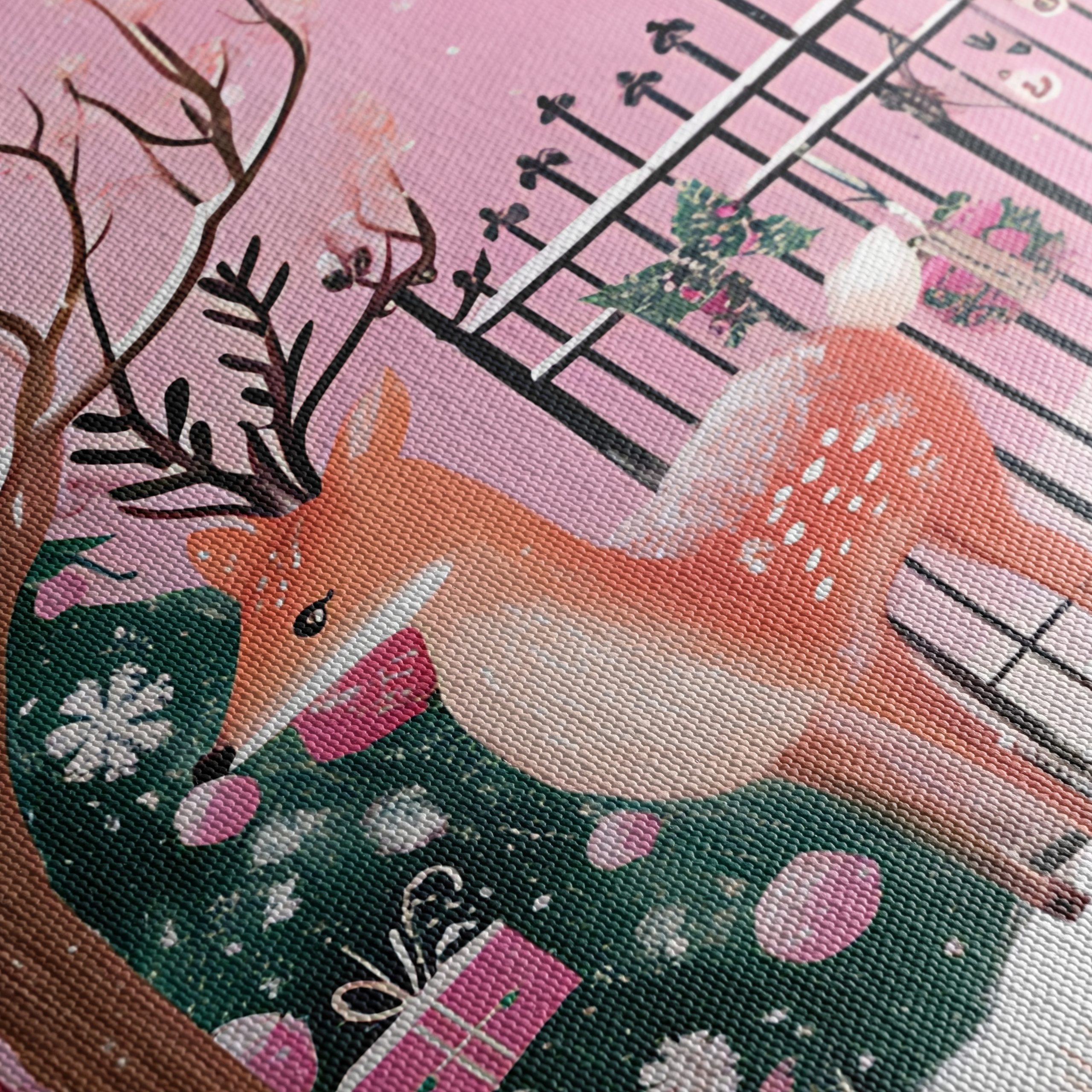 Charming Christmas Scene with Deer - Image 5