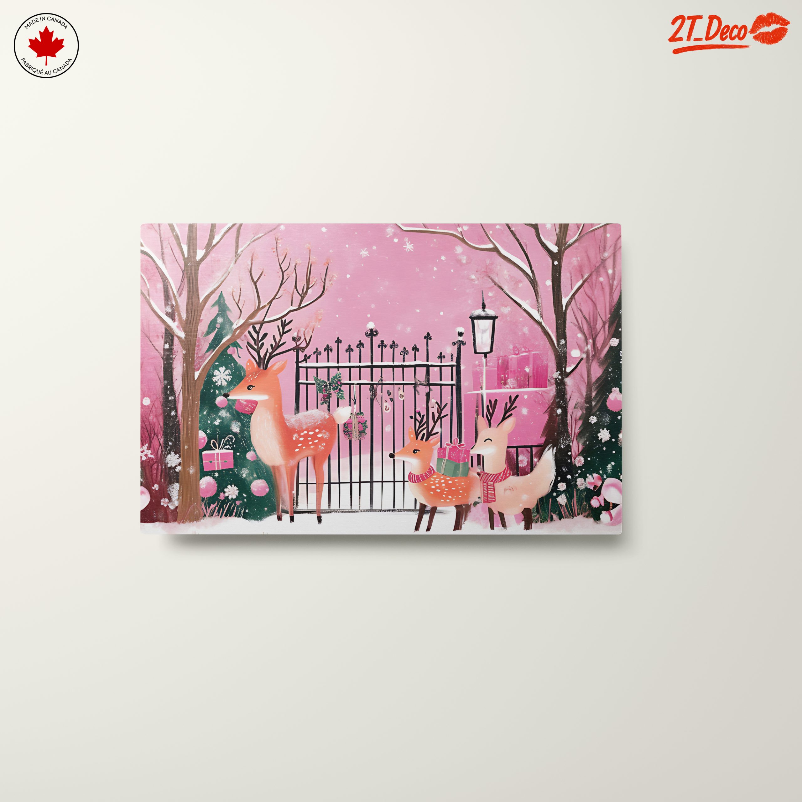 Charming Christmas Scene with Deer - Image 10
