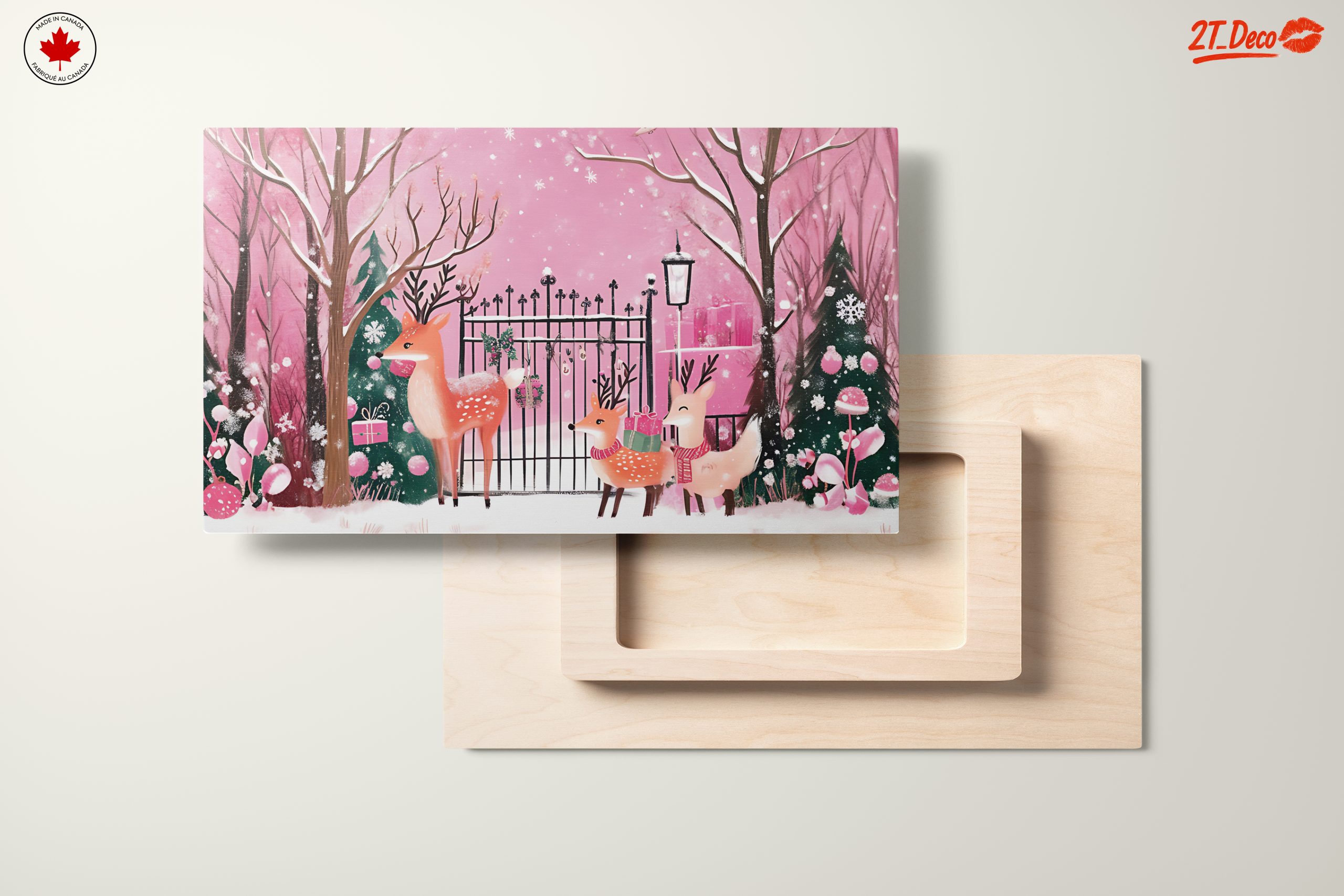 Charming Christmas Scene with Deer - Image 11