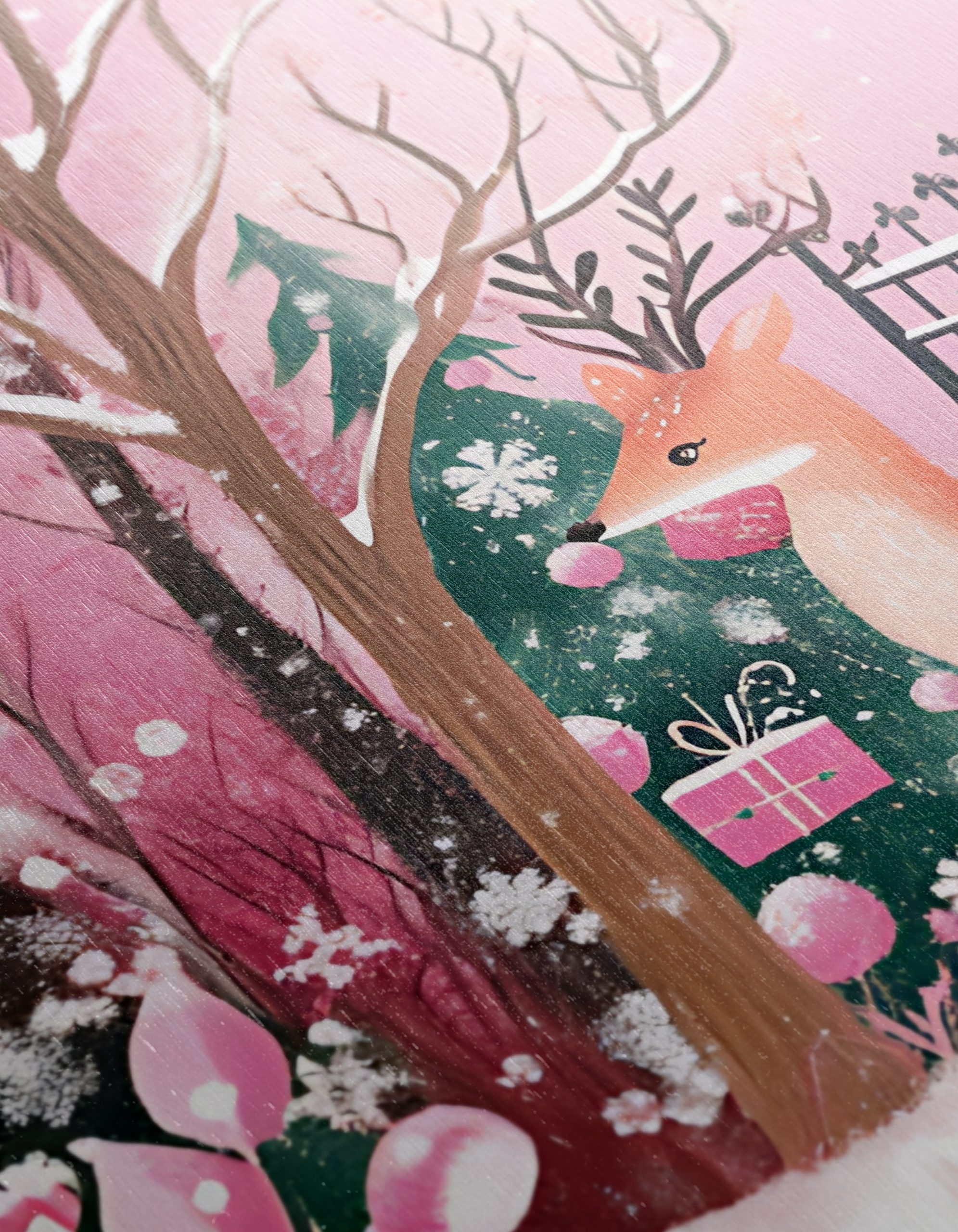 Charming Christmas Scene with Deer - Image 12