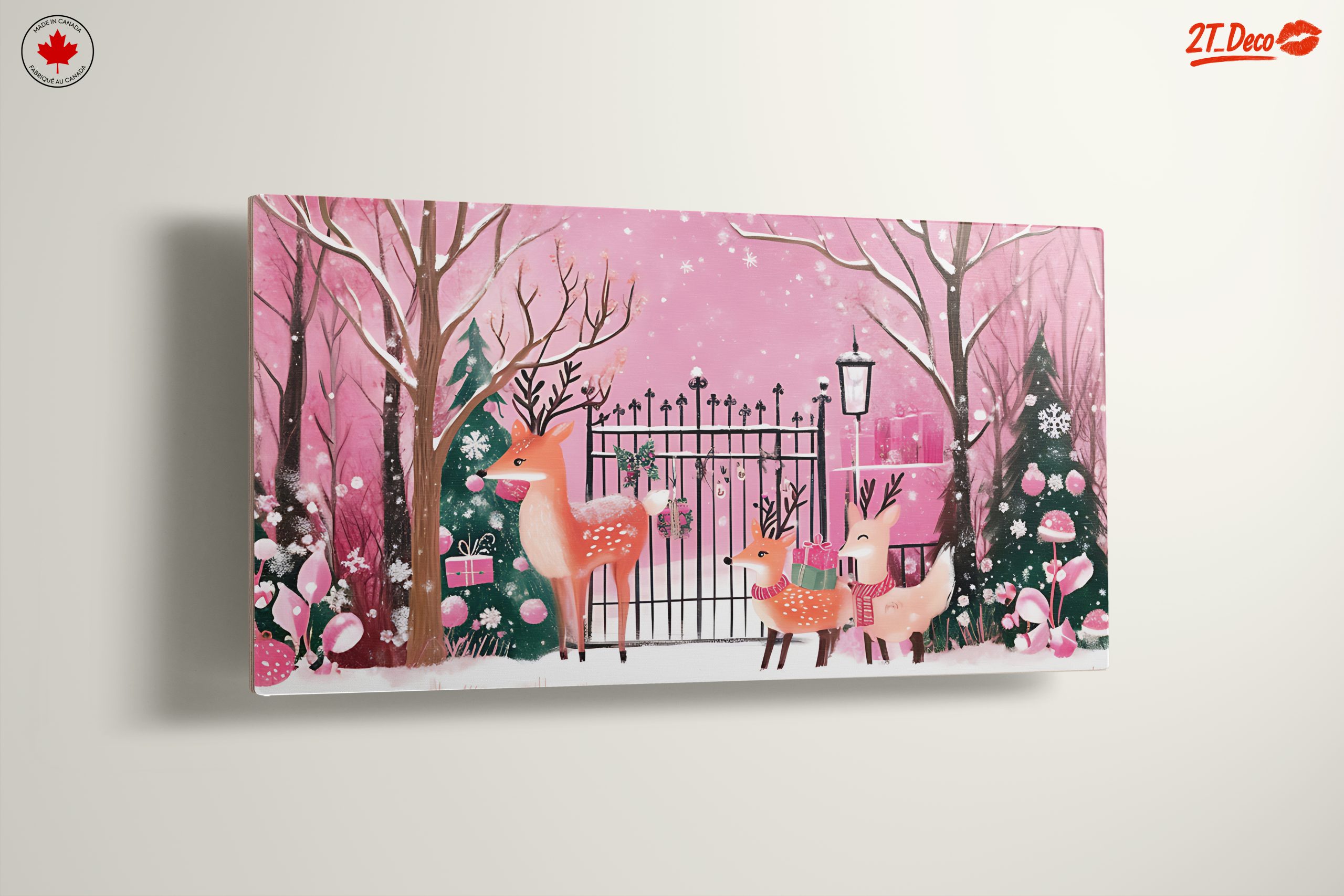 Charming Christmas Scene with Deer - Image 13