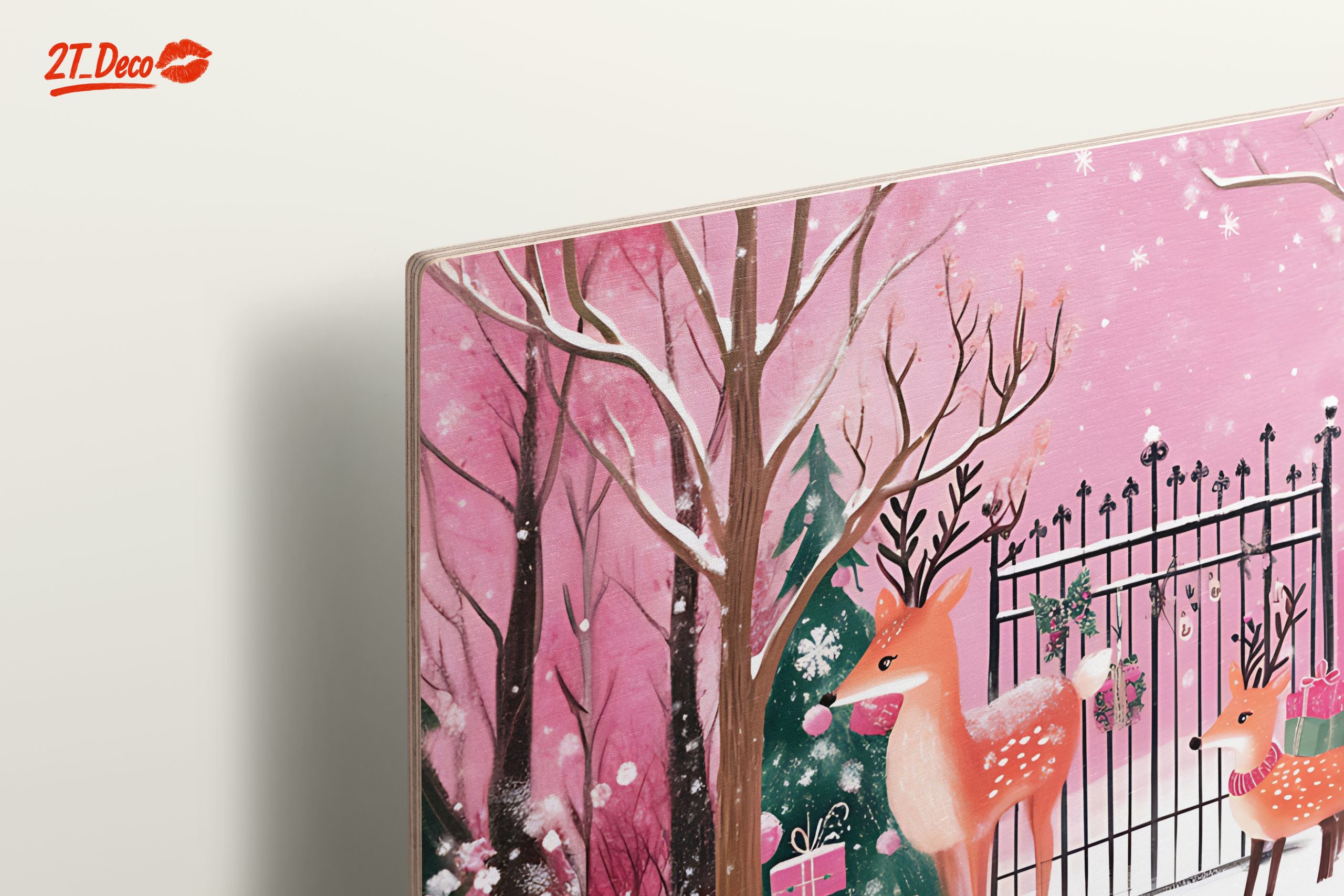 Charming Christmas Scene with Deer - Image 15