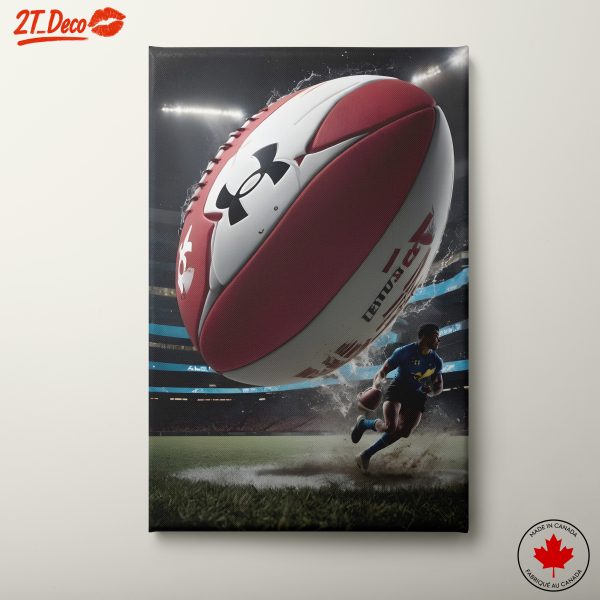 Exciting Rugby Player in Dynamic Motion