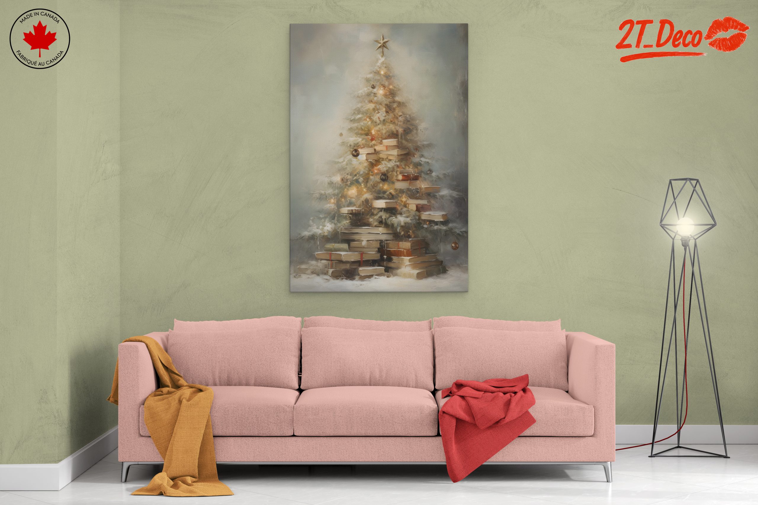 Christmas Tree with Books and Lights - Image 2