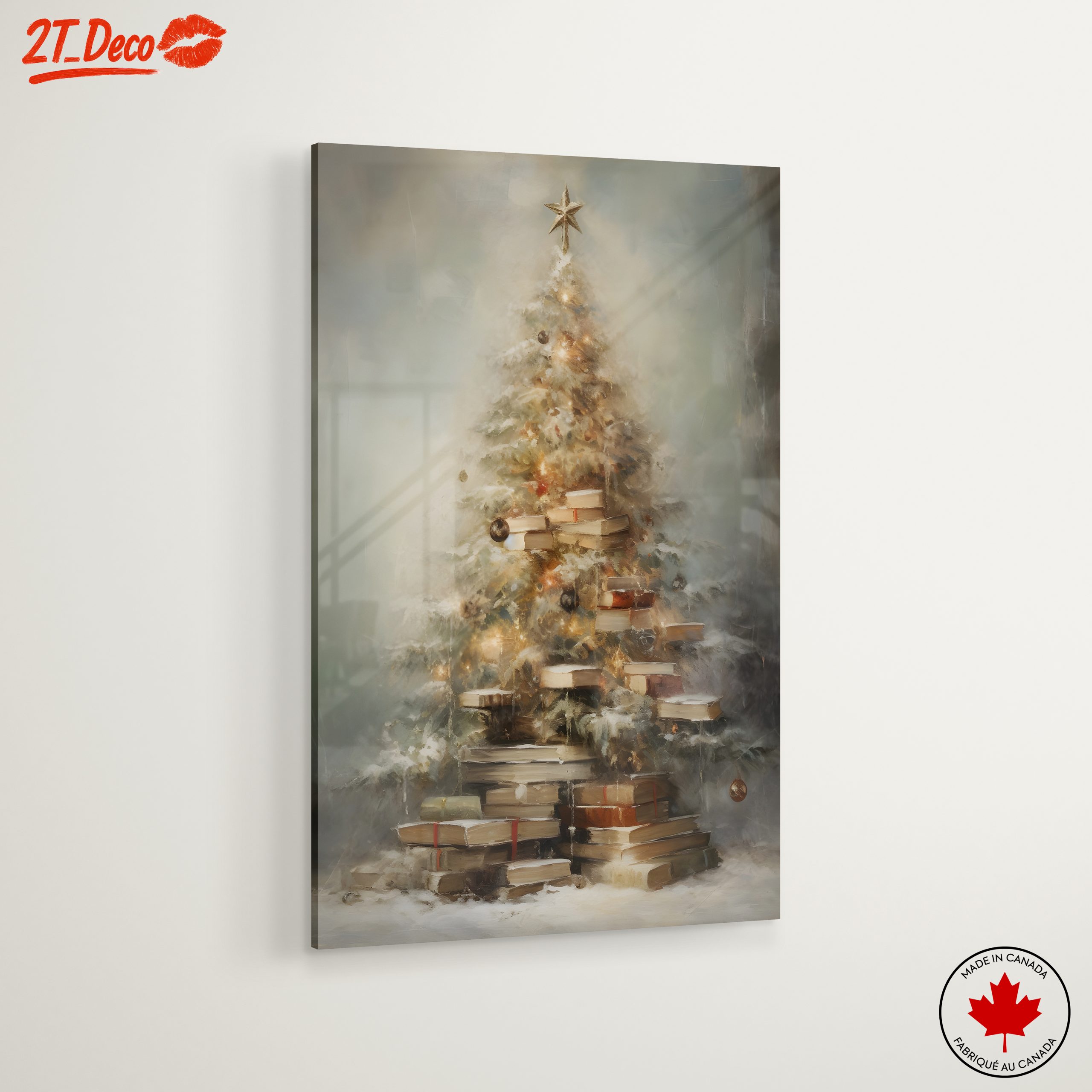 Christmas Tree with Books and Lights - Image 6