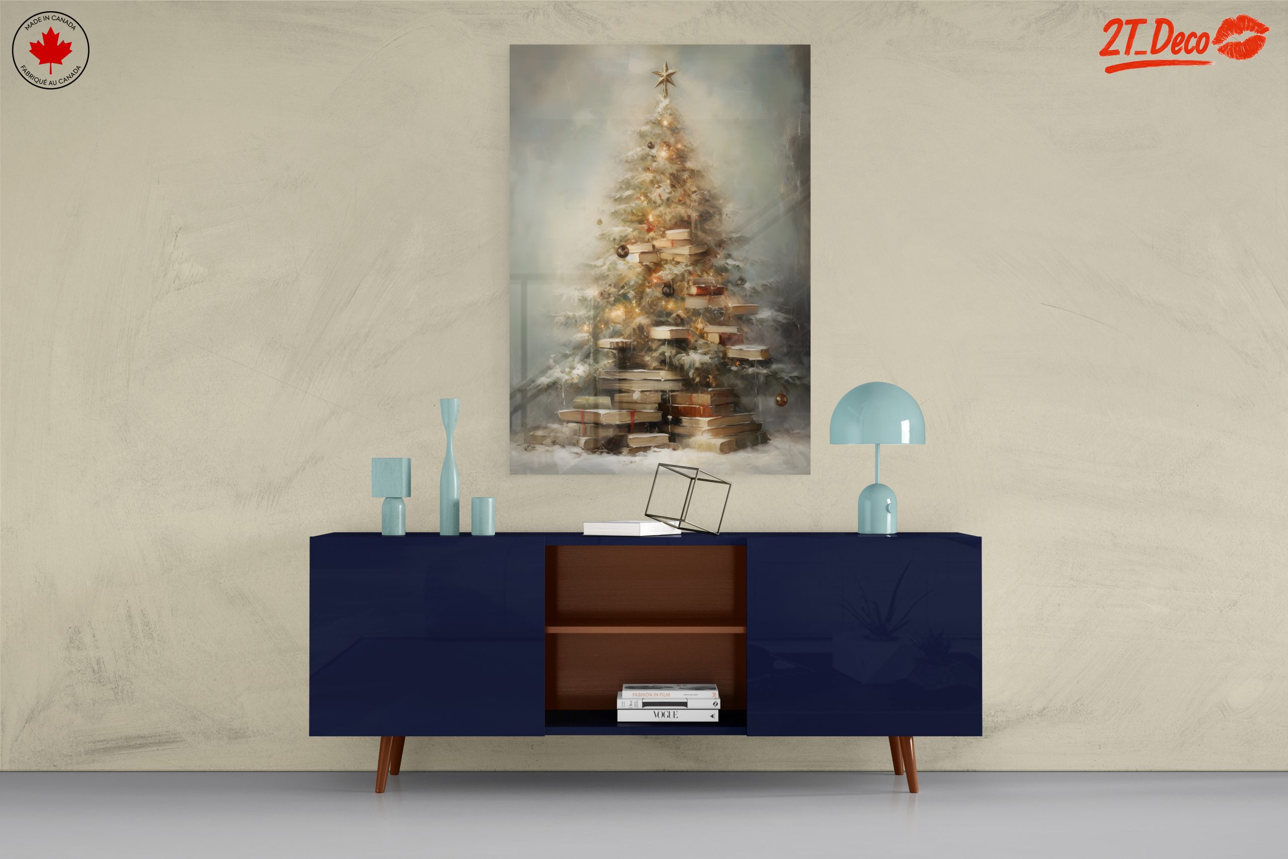 Christmas Tree with Books and Lights - Image 8