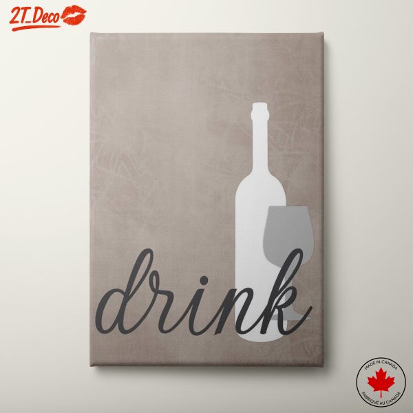 Minimalist Wine Bottle and Glass Art