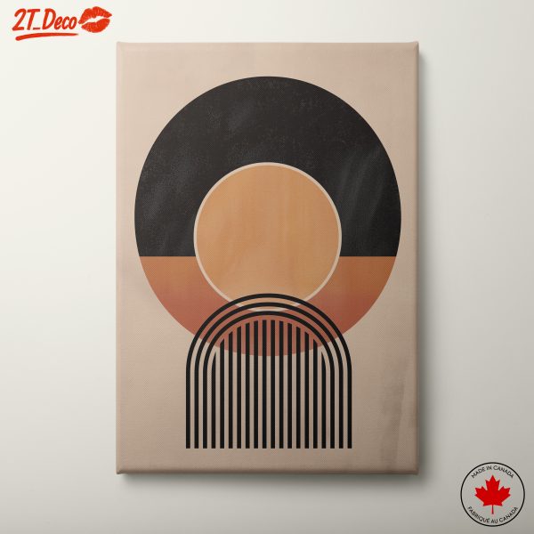 Geometric Abstract Art with Muted Tones
