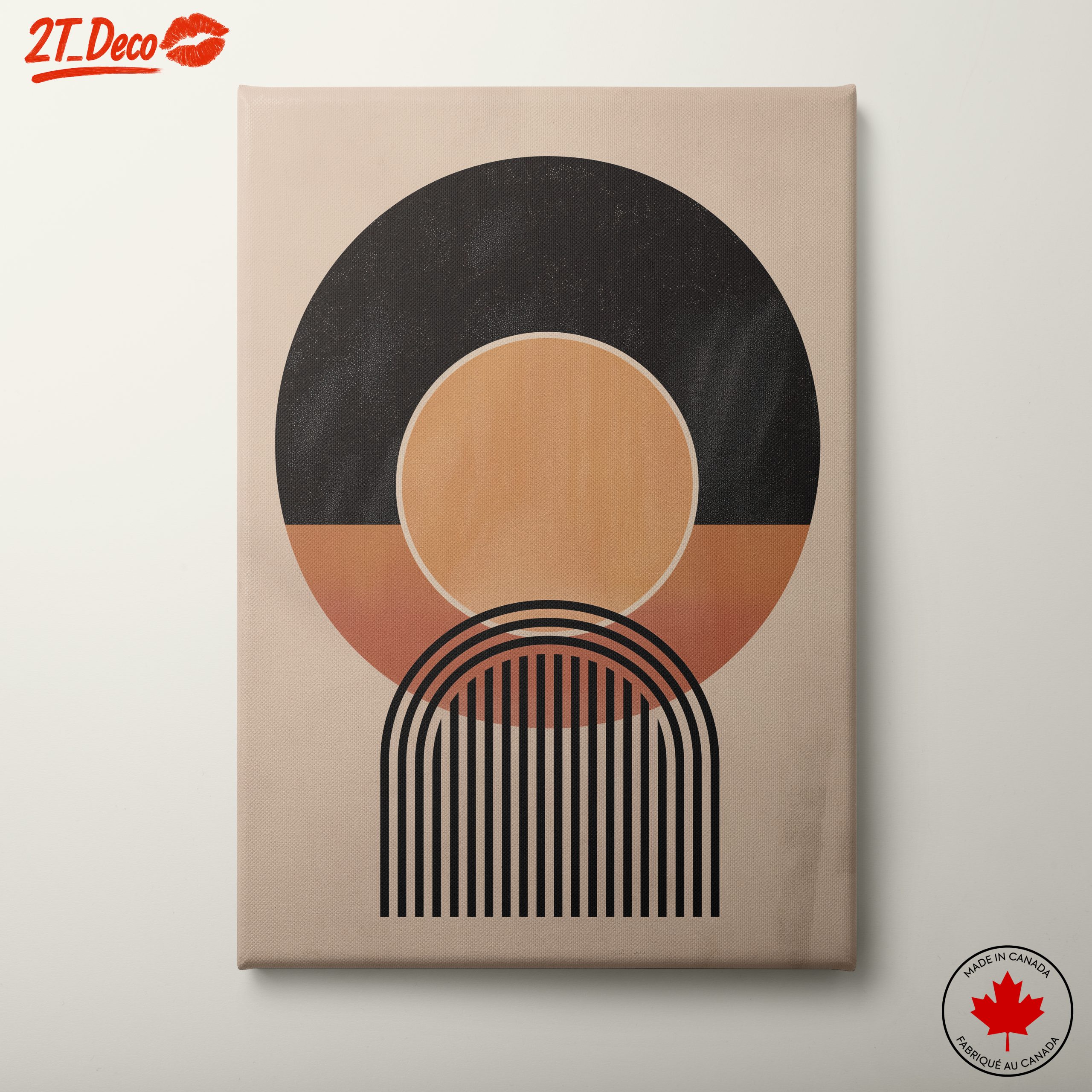 Geometric Abstract Art with Muted Tones