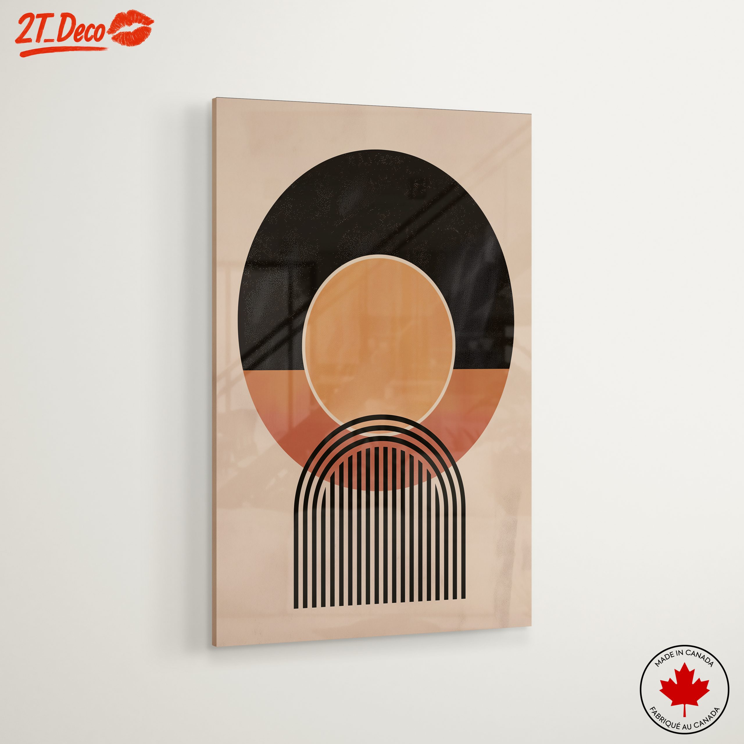 Geometric Abstract Art with Muted Tones - Image 6