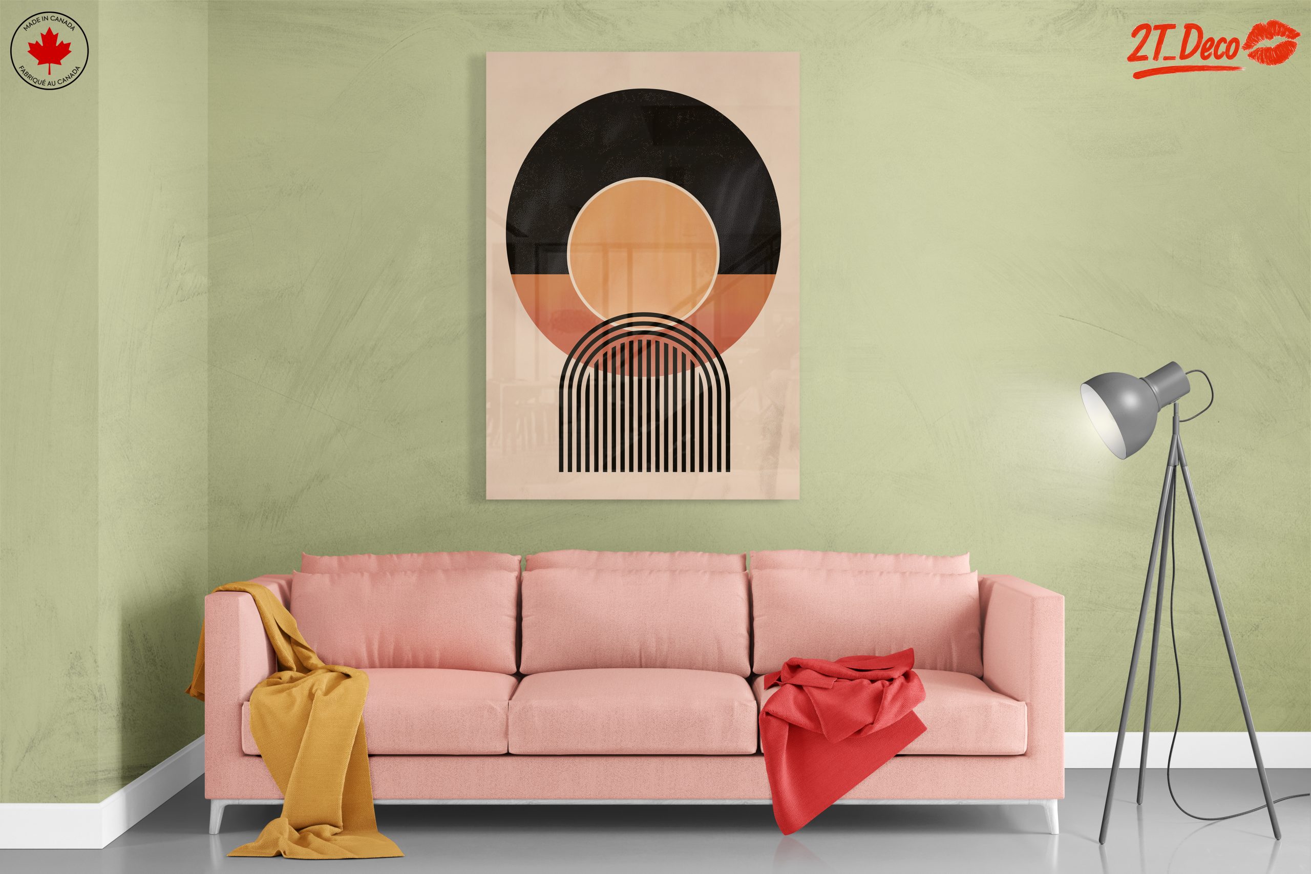Geometric Abstract Art with Muted Tones - Image 7