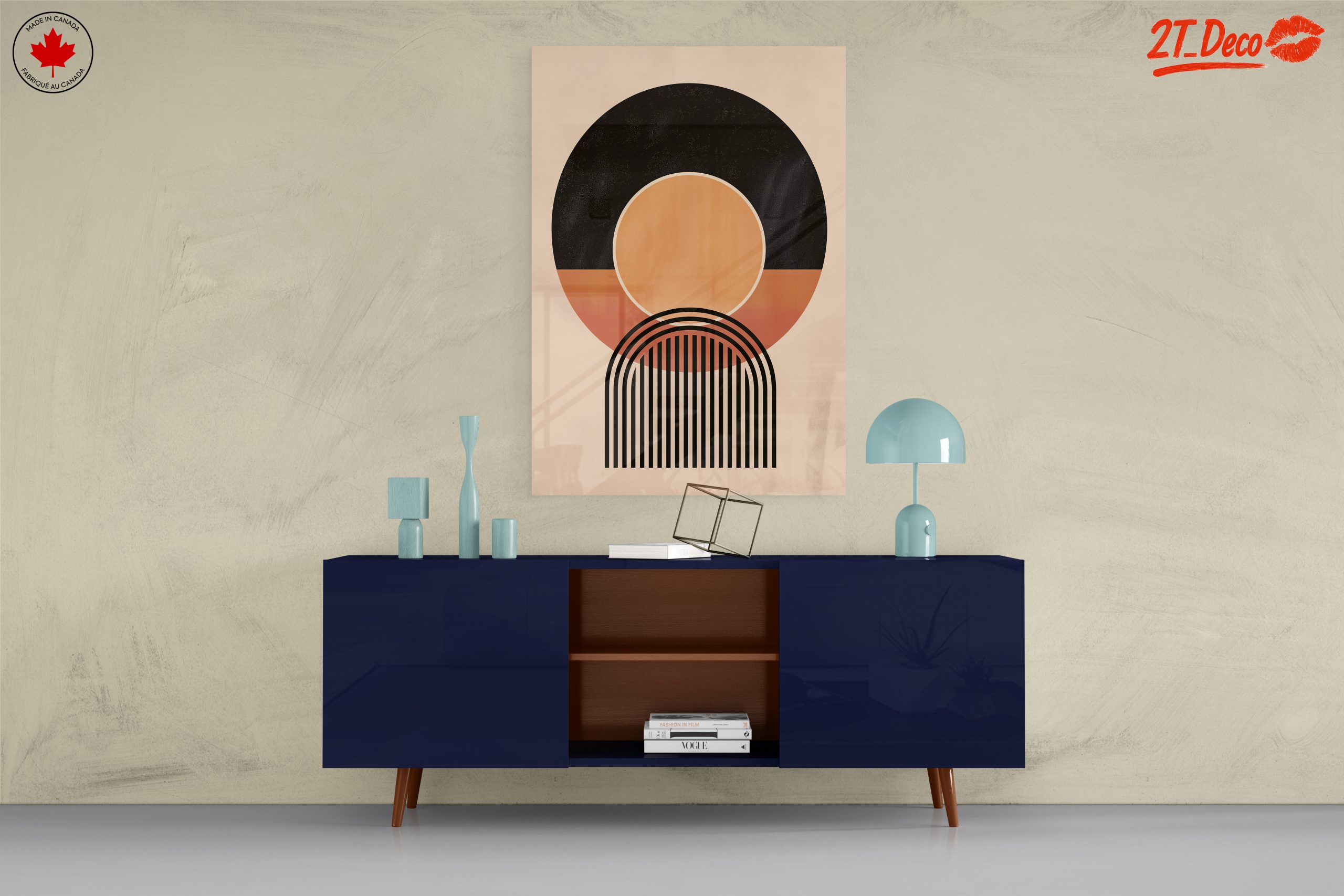 Geometric Abstract Art with Muted Tones - Image 8