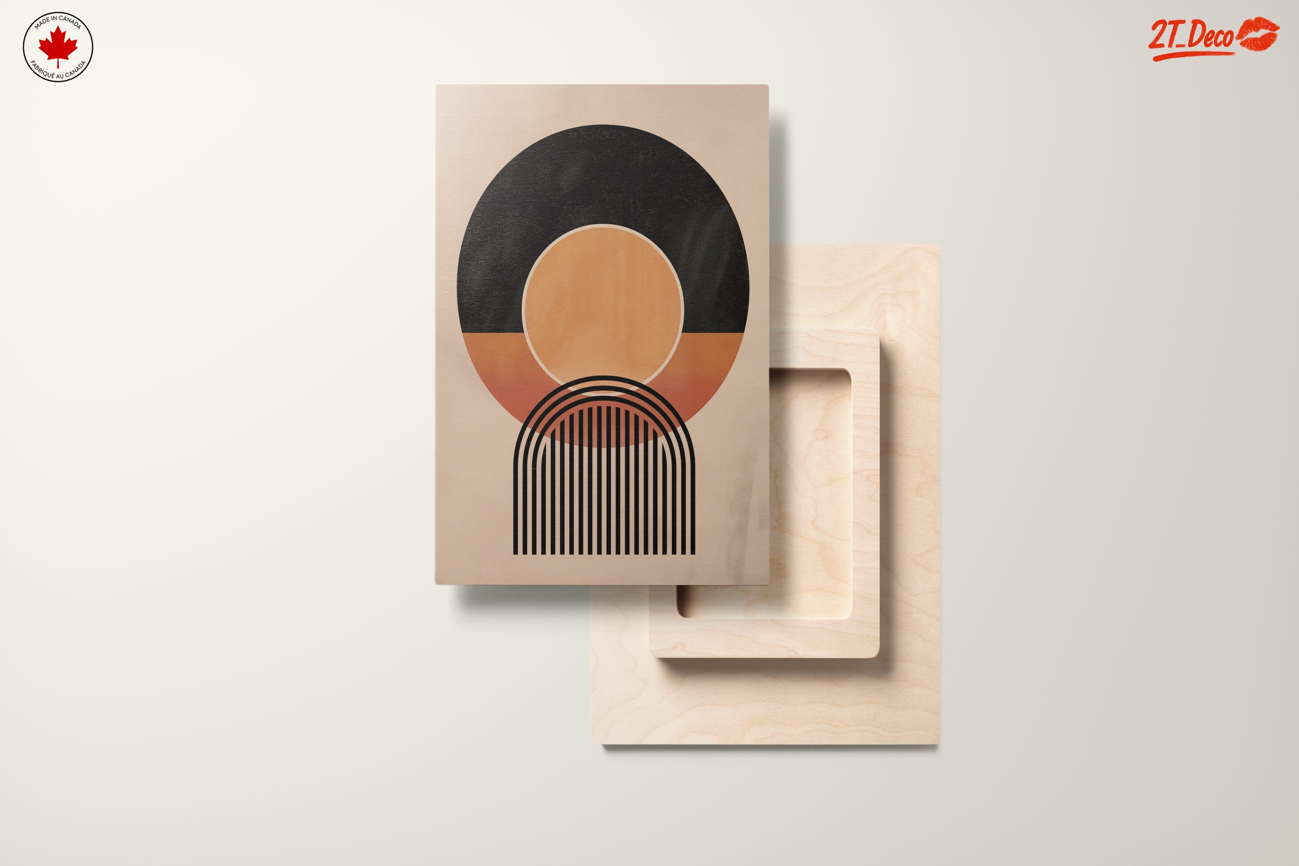 Geometric Abstract Art with Muted Tones - Image 11