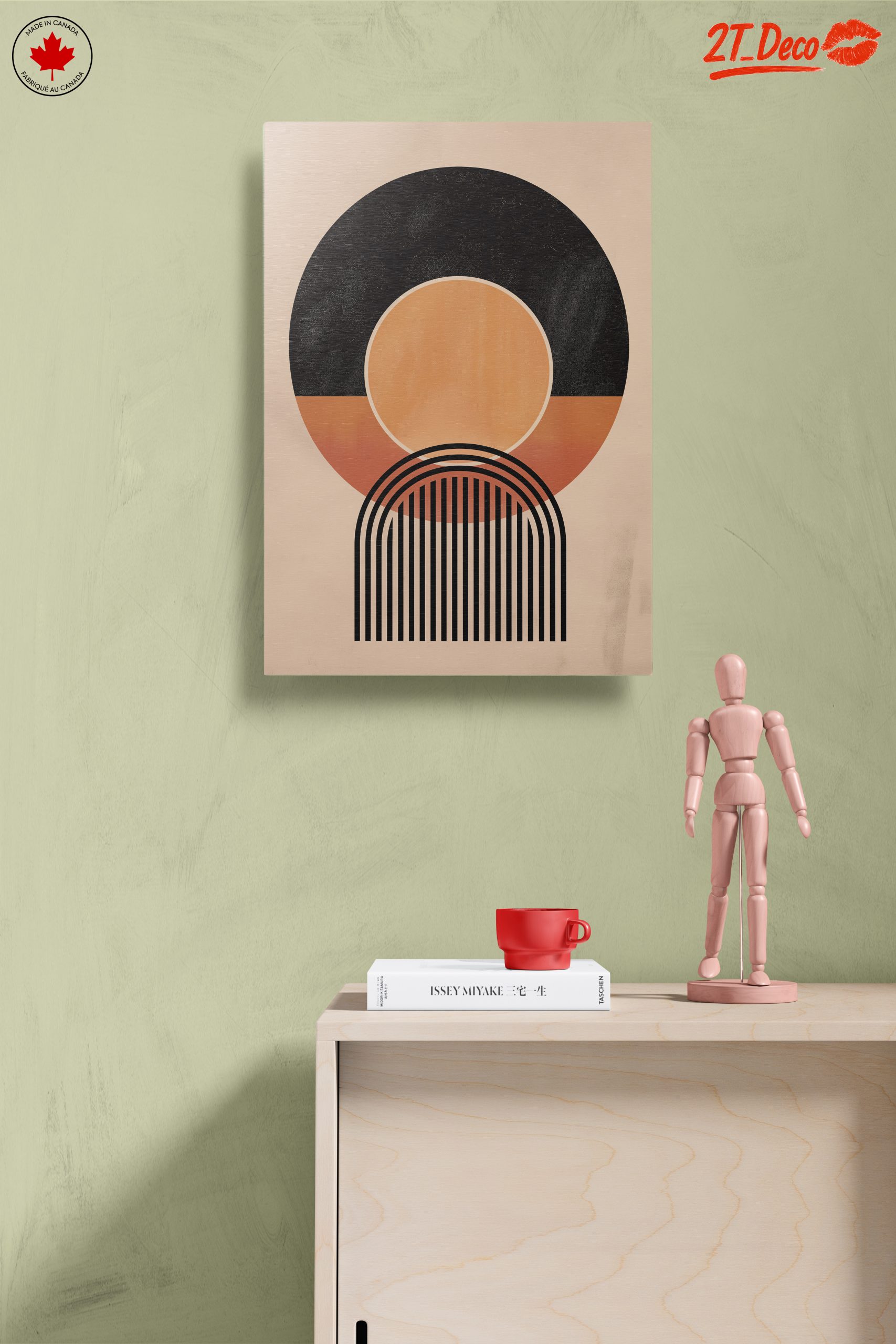 Geometric Abstract Art with Muted Tones - Image 14