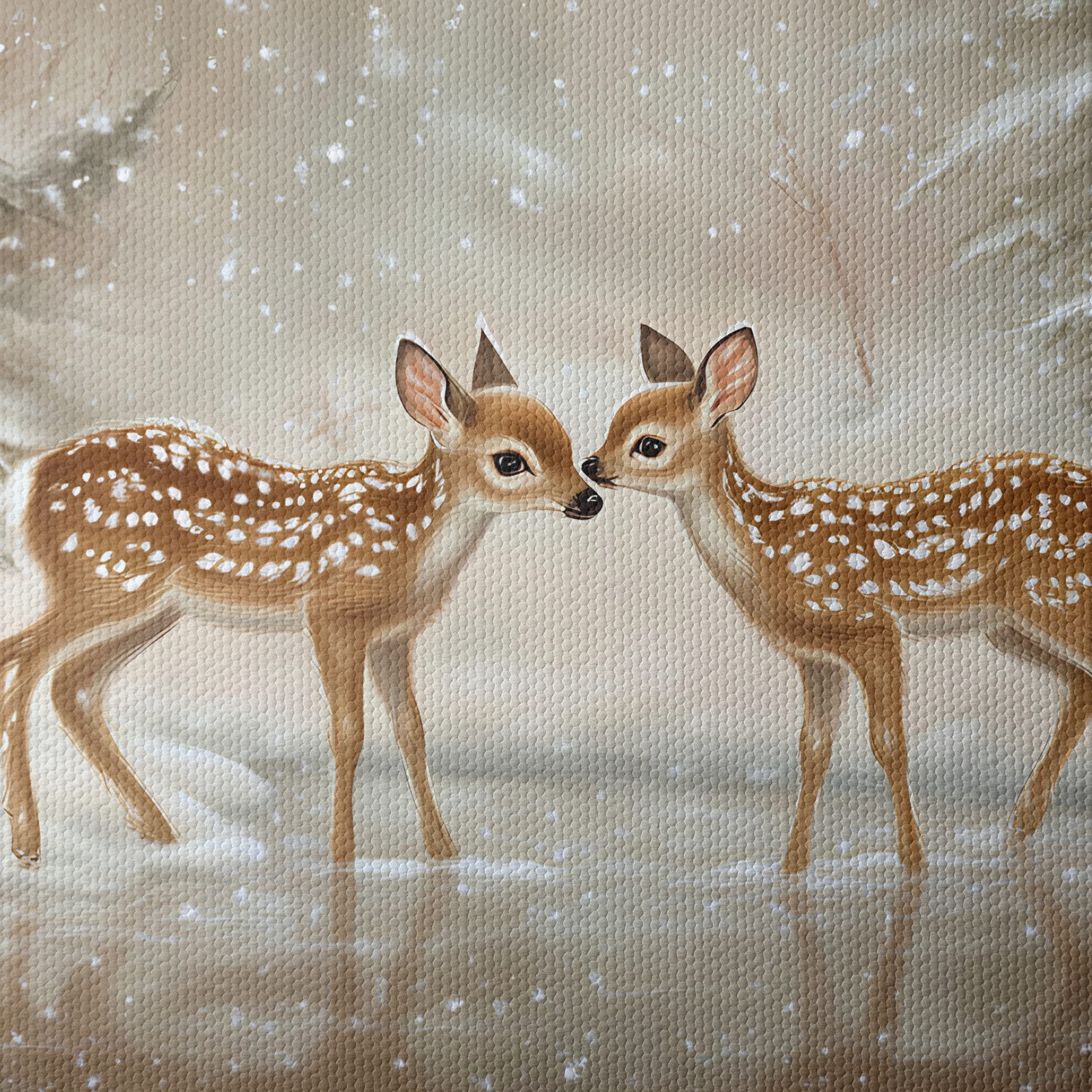 Two Fawns in a Snowy Landscape - Image 4