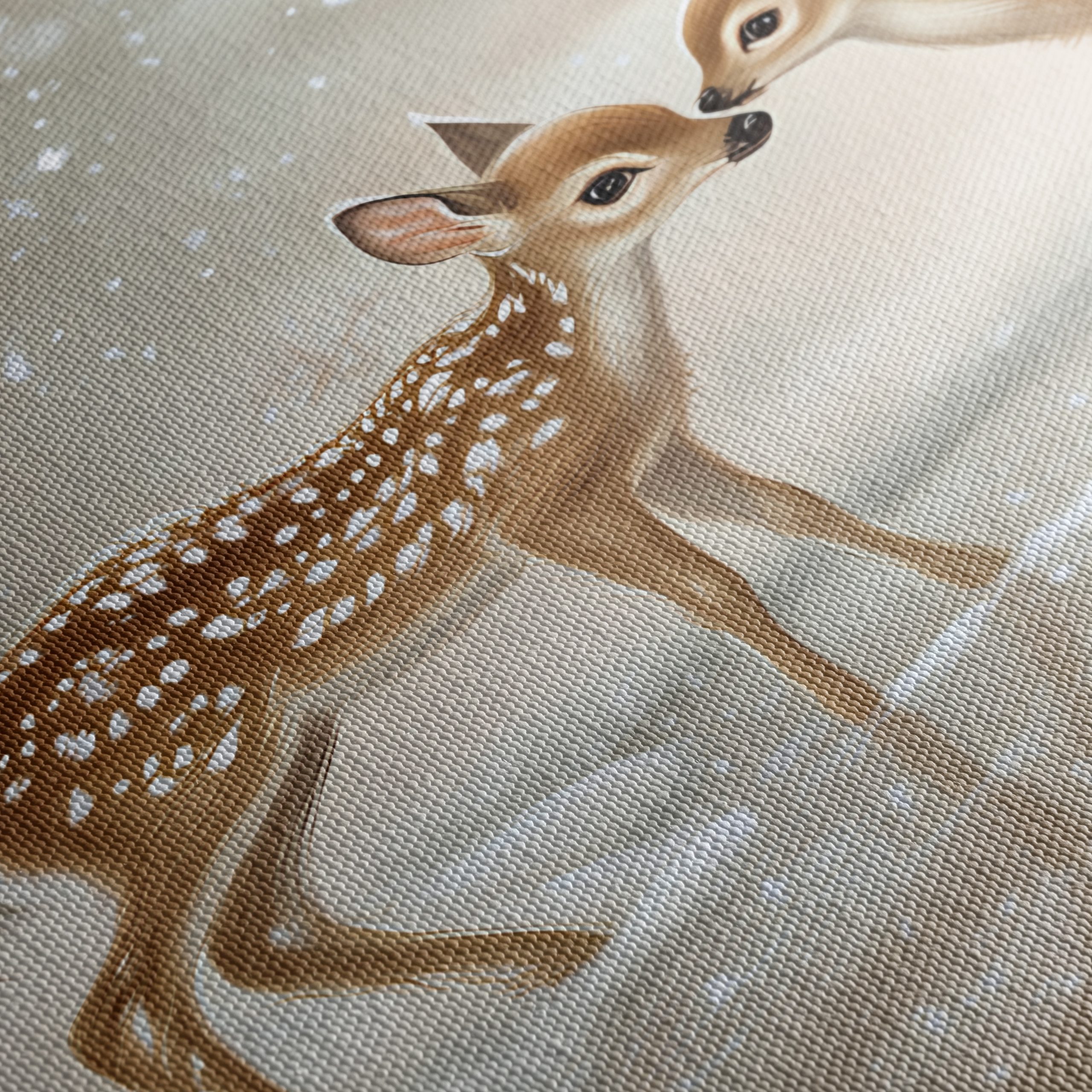 Two Fawns in a Snowy Landscape - Image 5