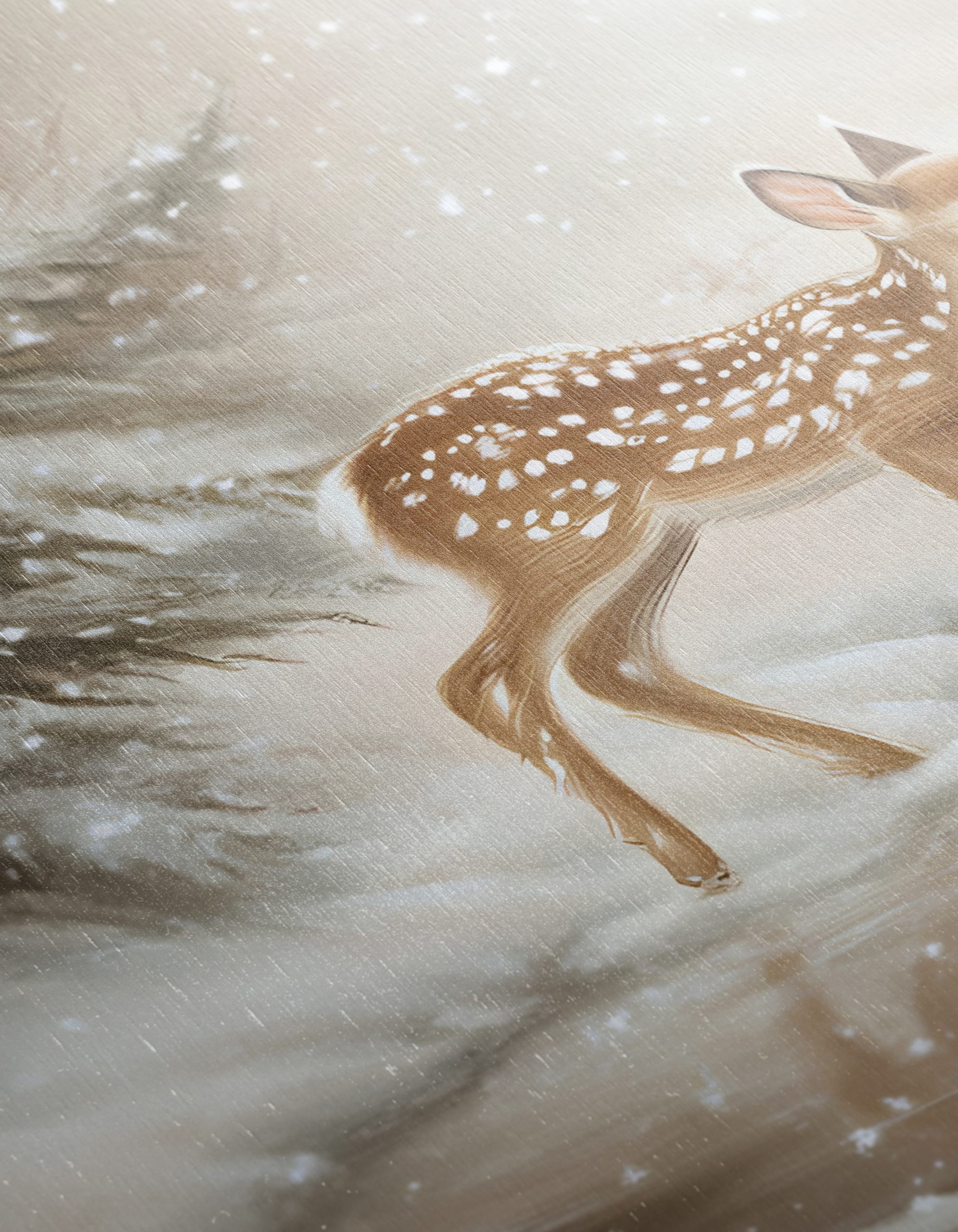 Two Fawns in a Snowy Landscape - Image 12
