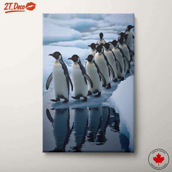 Artistic of Penguins Walking