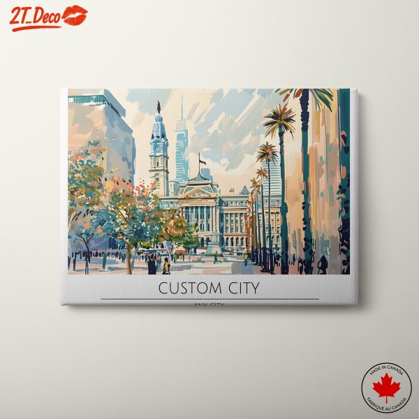 Vibrant City Landscape with Architecture